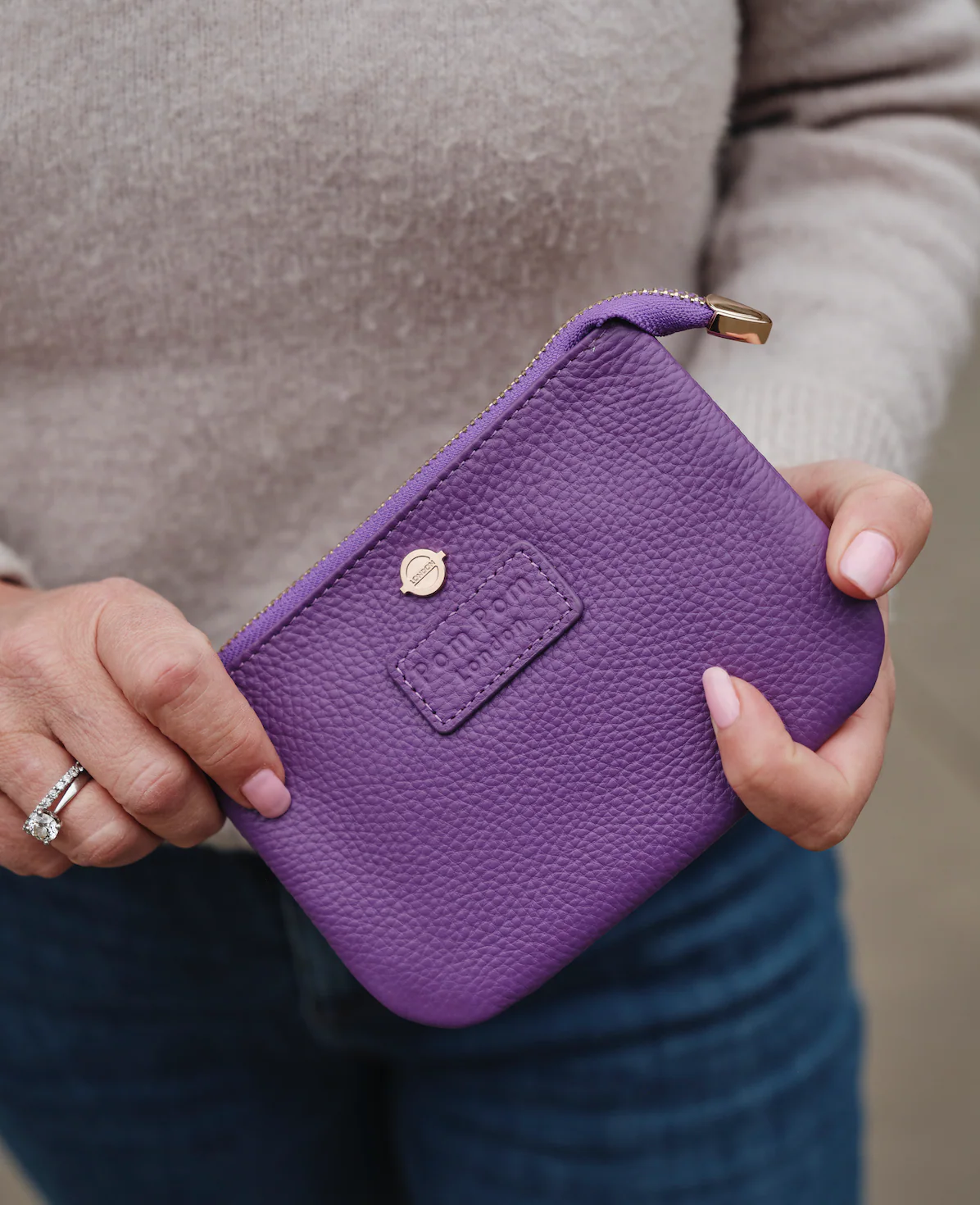 Chelsea Coin Purse Elizabeth Line Purple - Image 2