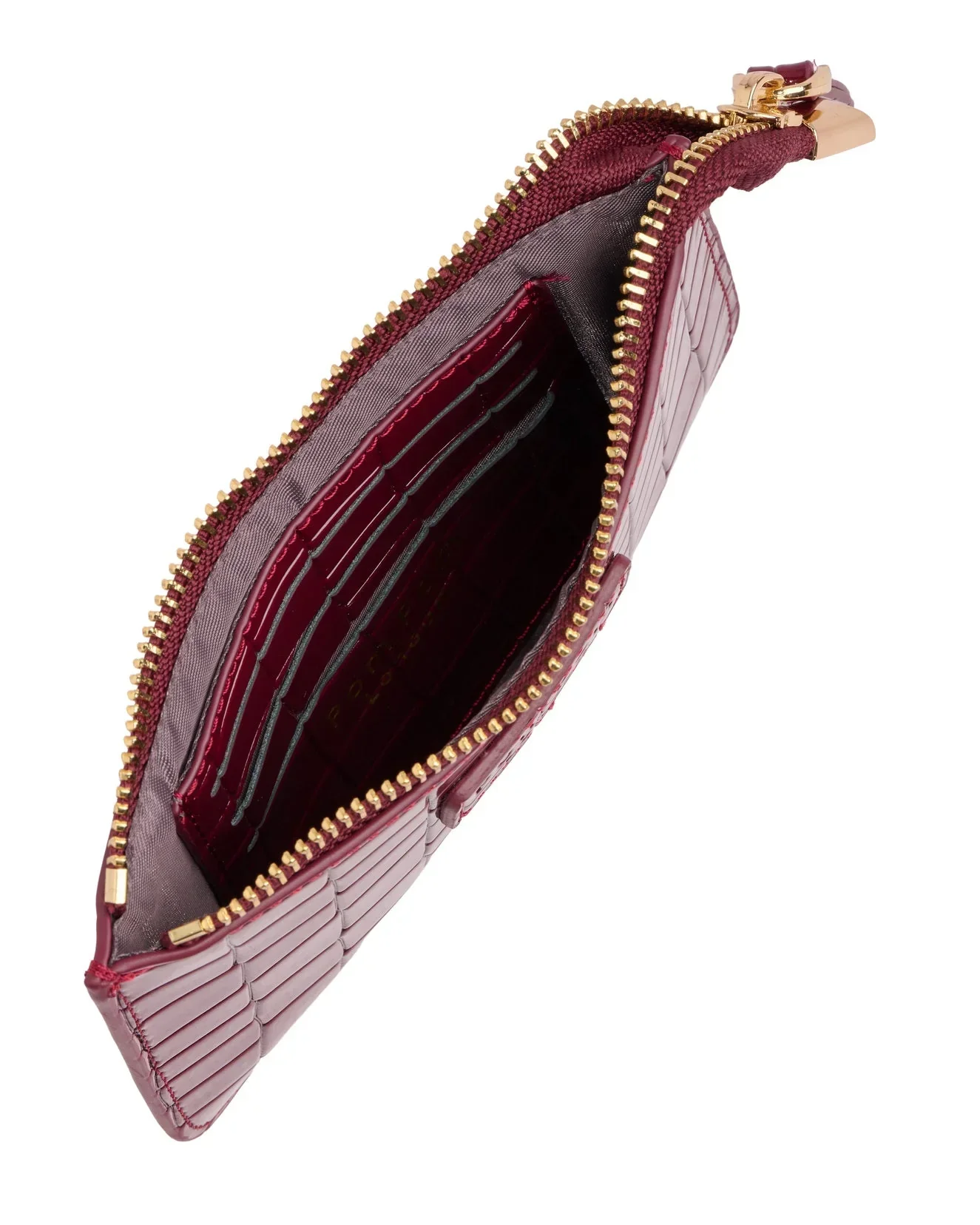 Chelsea Coin Purse Patent Croc Claret - Image 2
