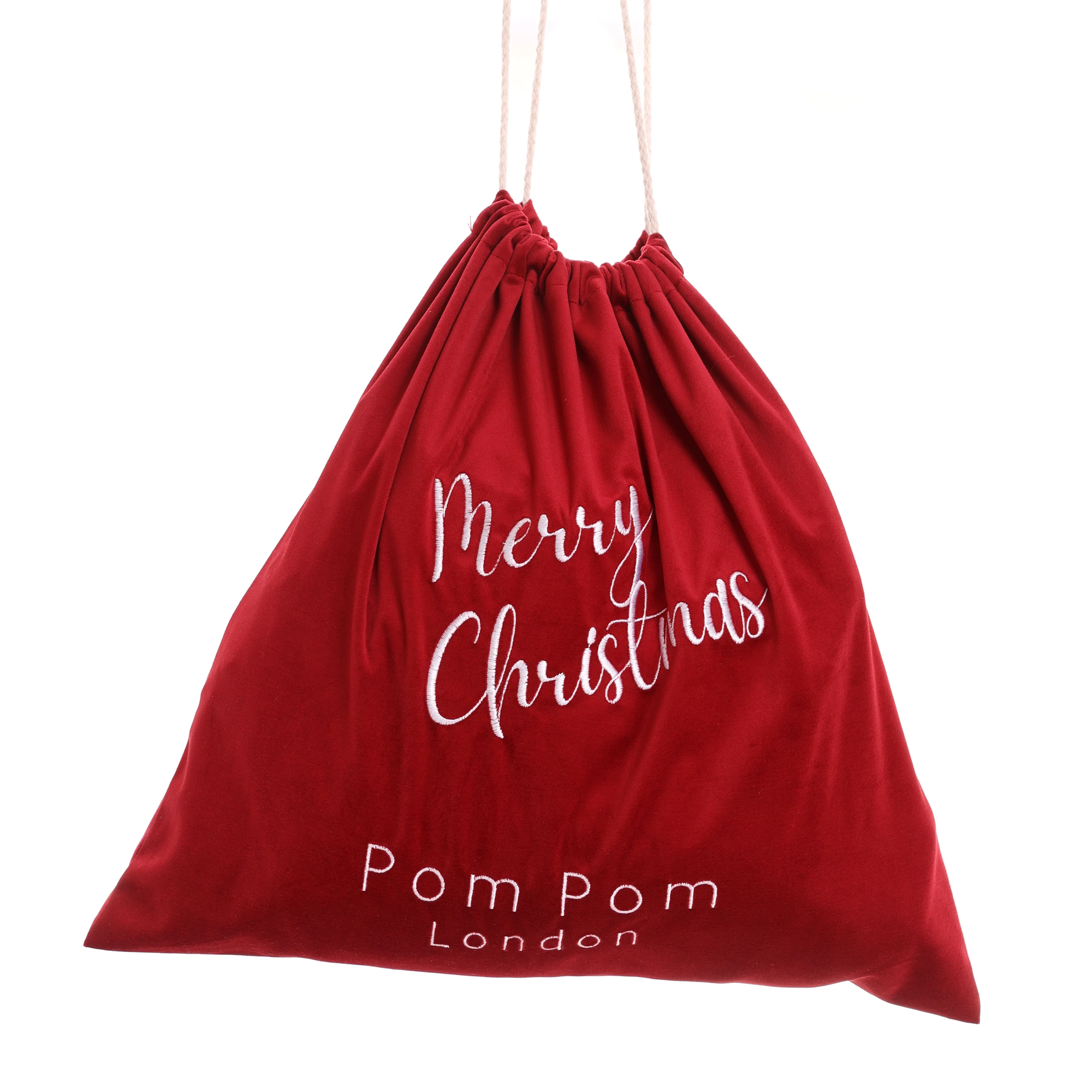 Christmas Velvet Gift Bag - Merry Christmas
