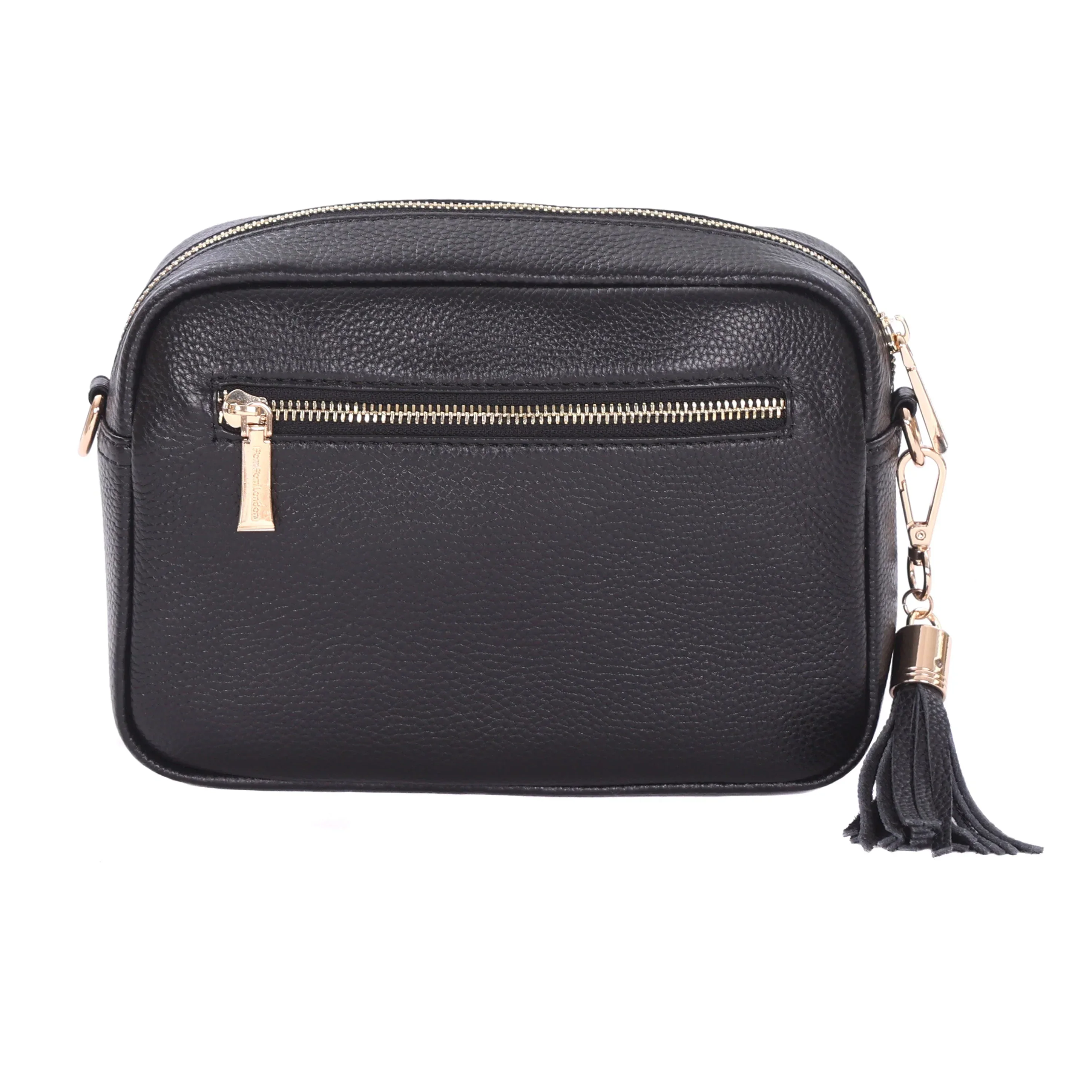 City Faux Fleece & Leather Bag Black - Image 3