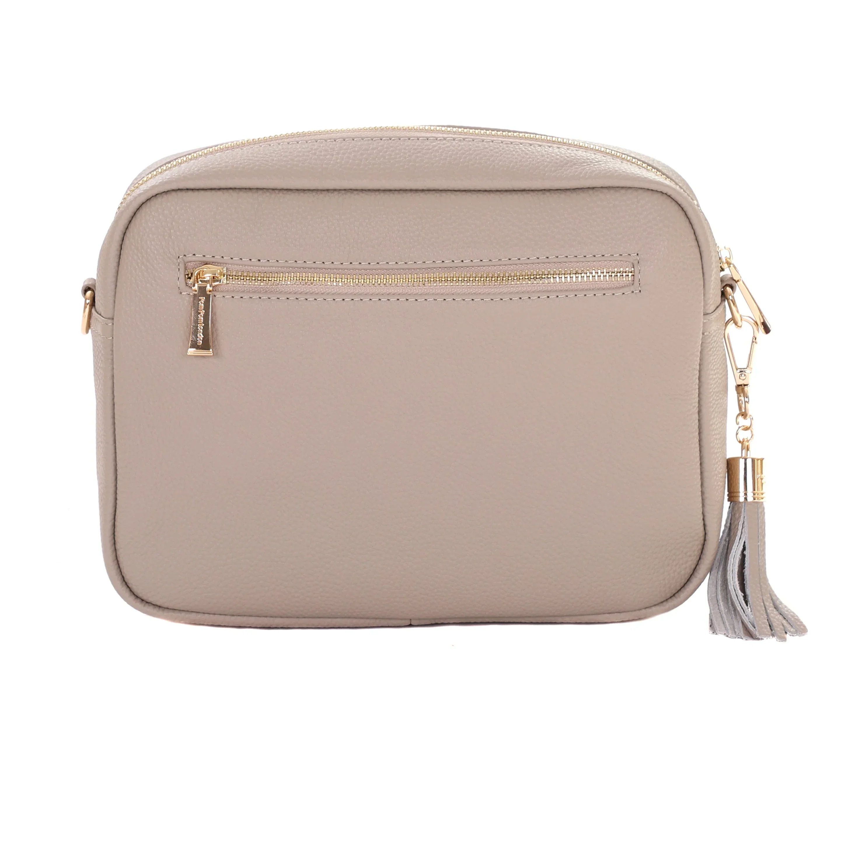 City Plus Faux Fleece & Leather Bag Stone - Image 3