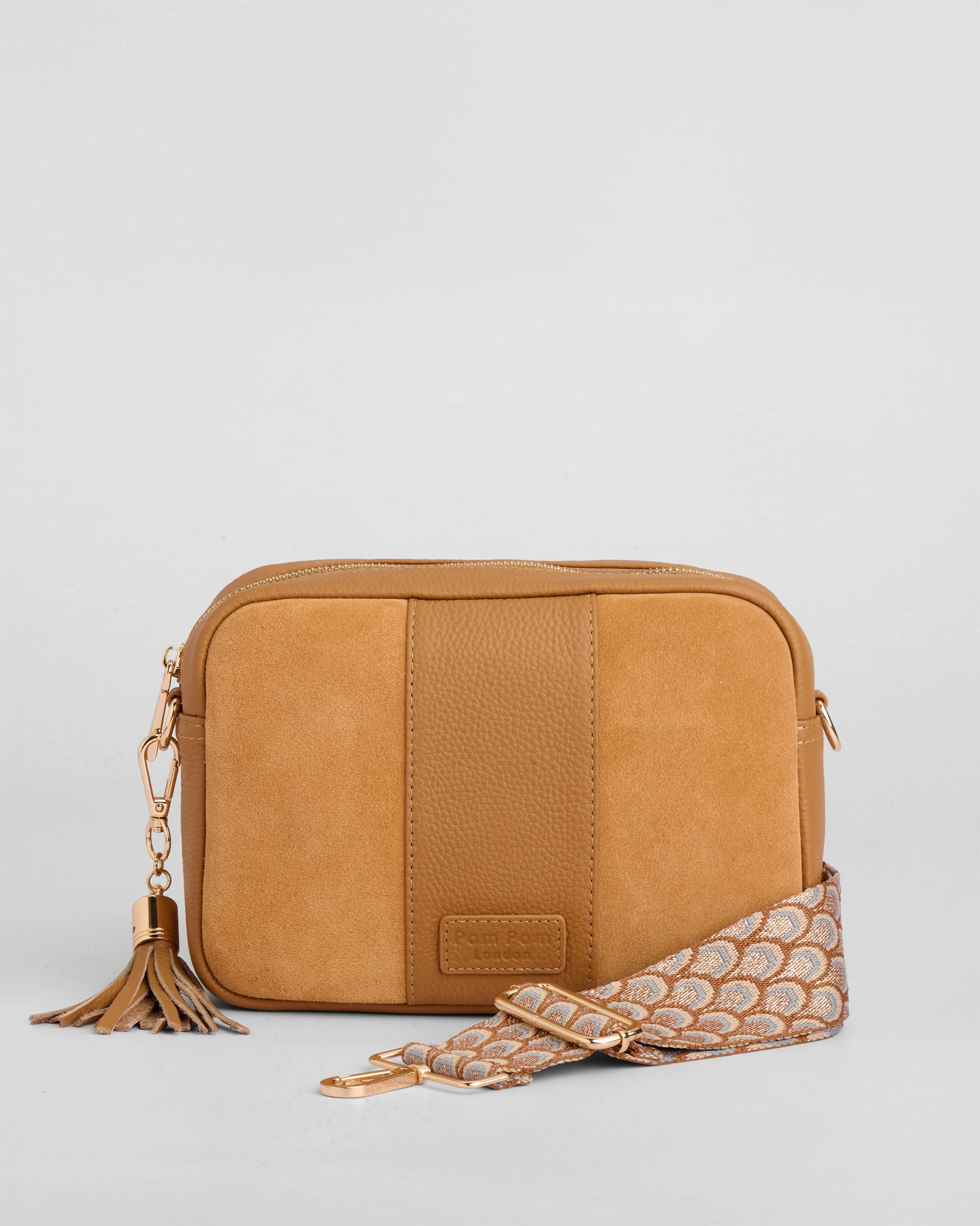 City Suede & Leather Bag Maple - Image 3