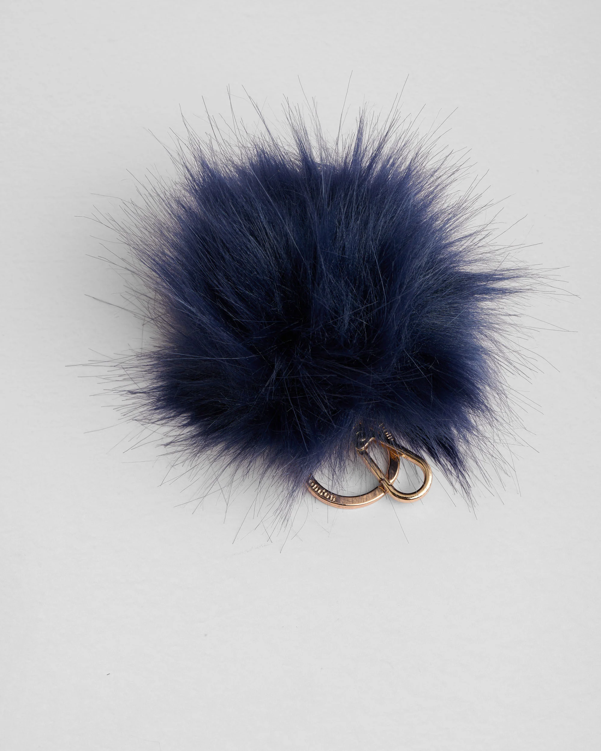 Large Pom Pom Keyring - Navy - Image 2
