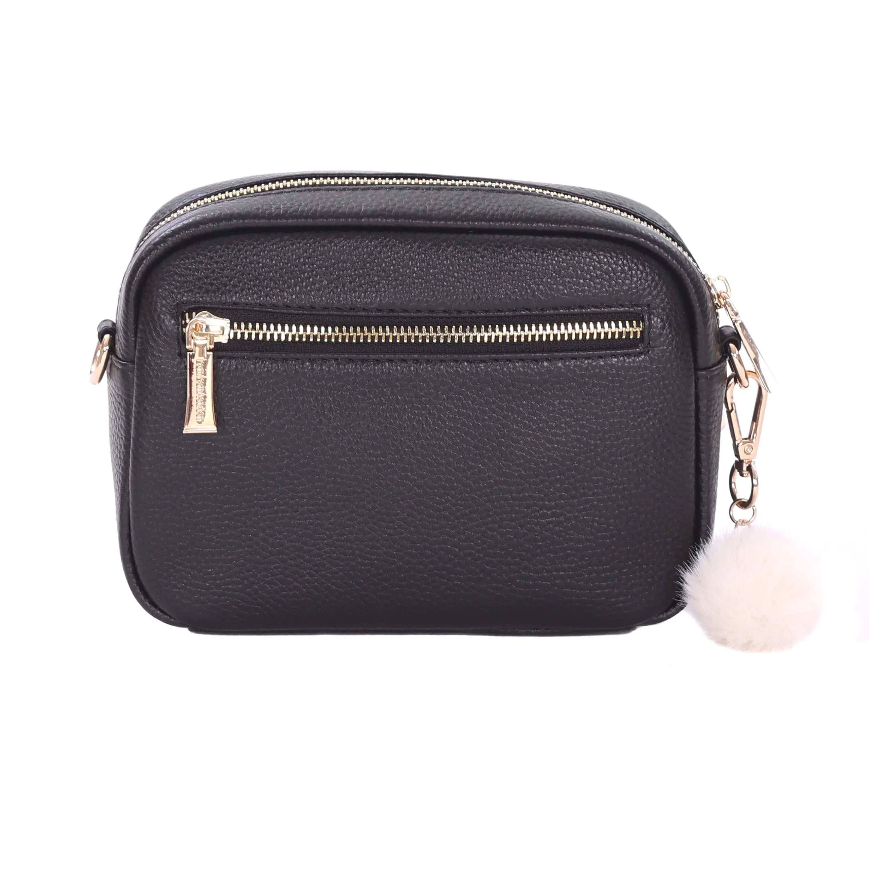Original Faux Fleece & Leather Bag Black - Image 3