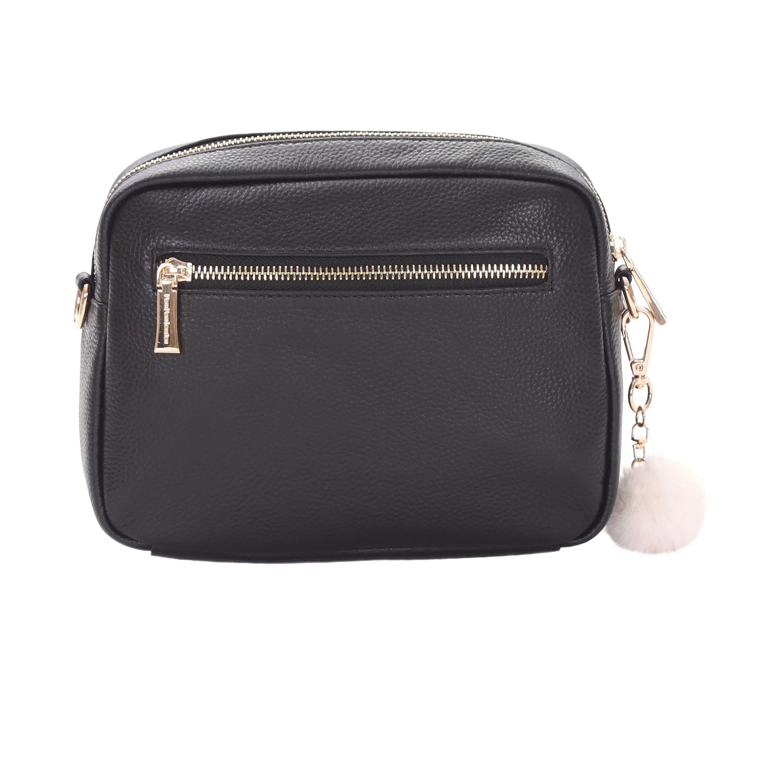 Original Plus Faux Fleece & Leather Bag Black - Image 3