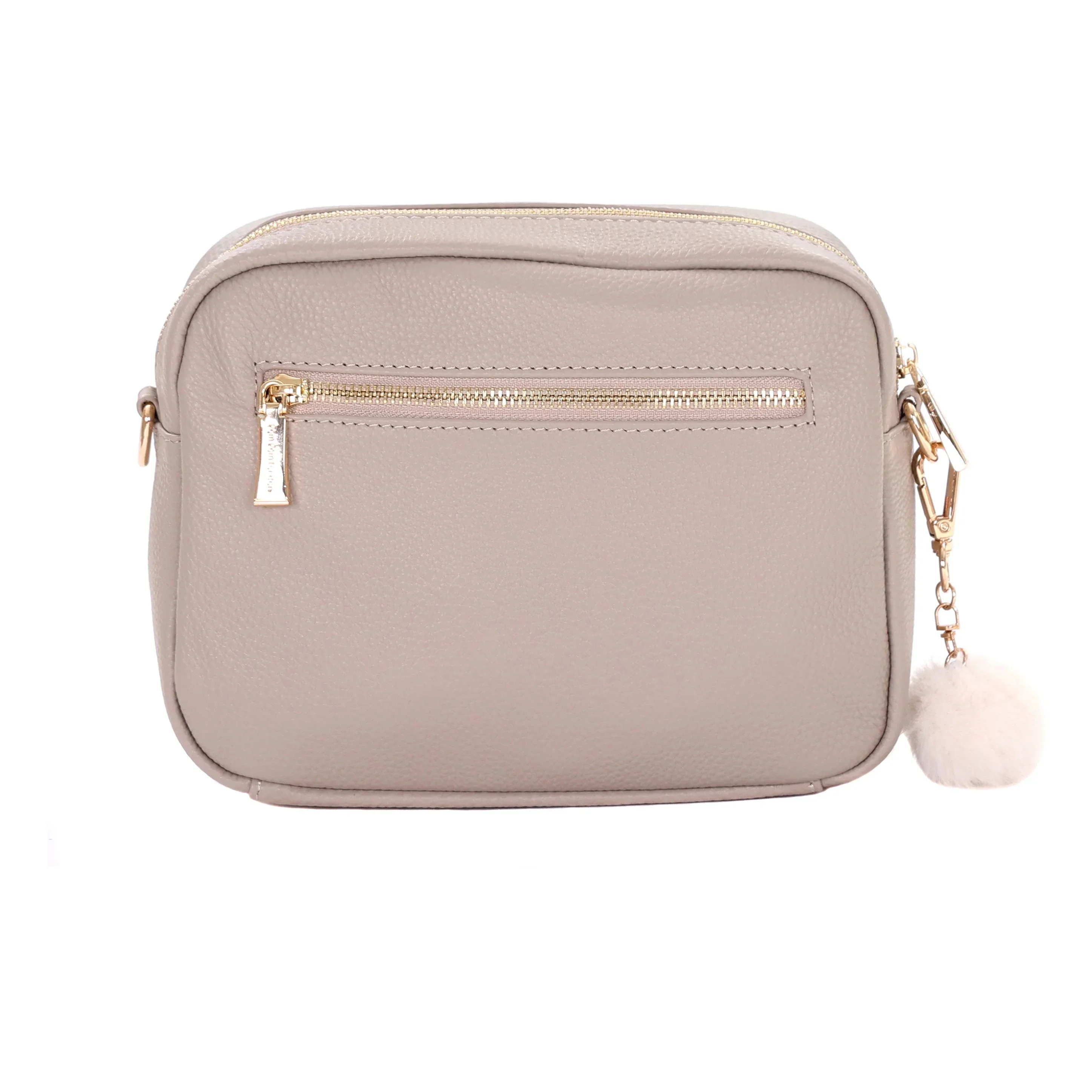 Original Plus Faux Fleece & Leather Bag Stone - Image 3