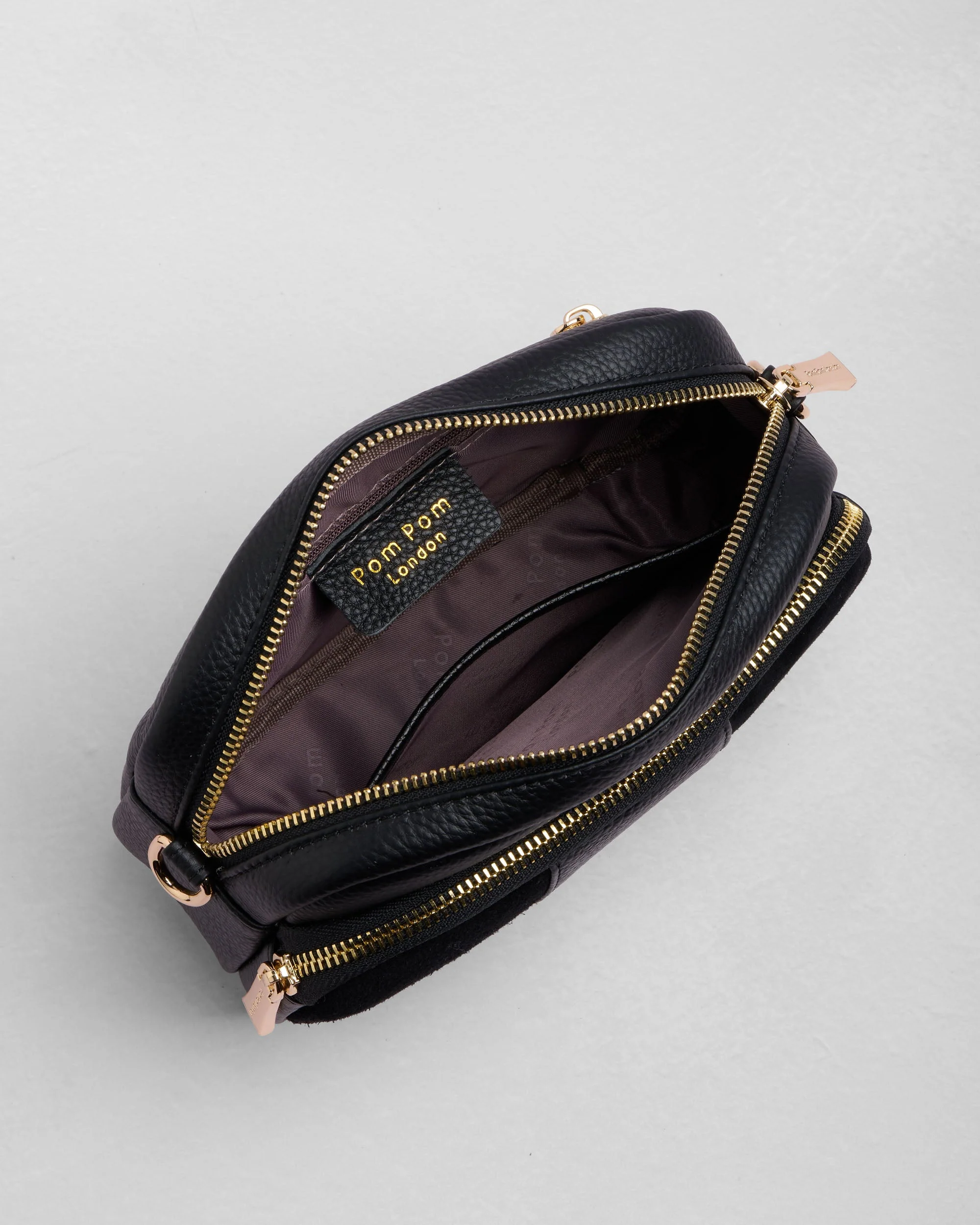 Original Suede & Leather Bag Navy - Image 5