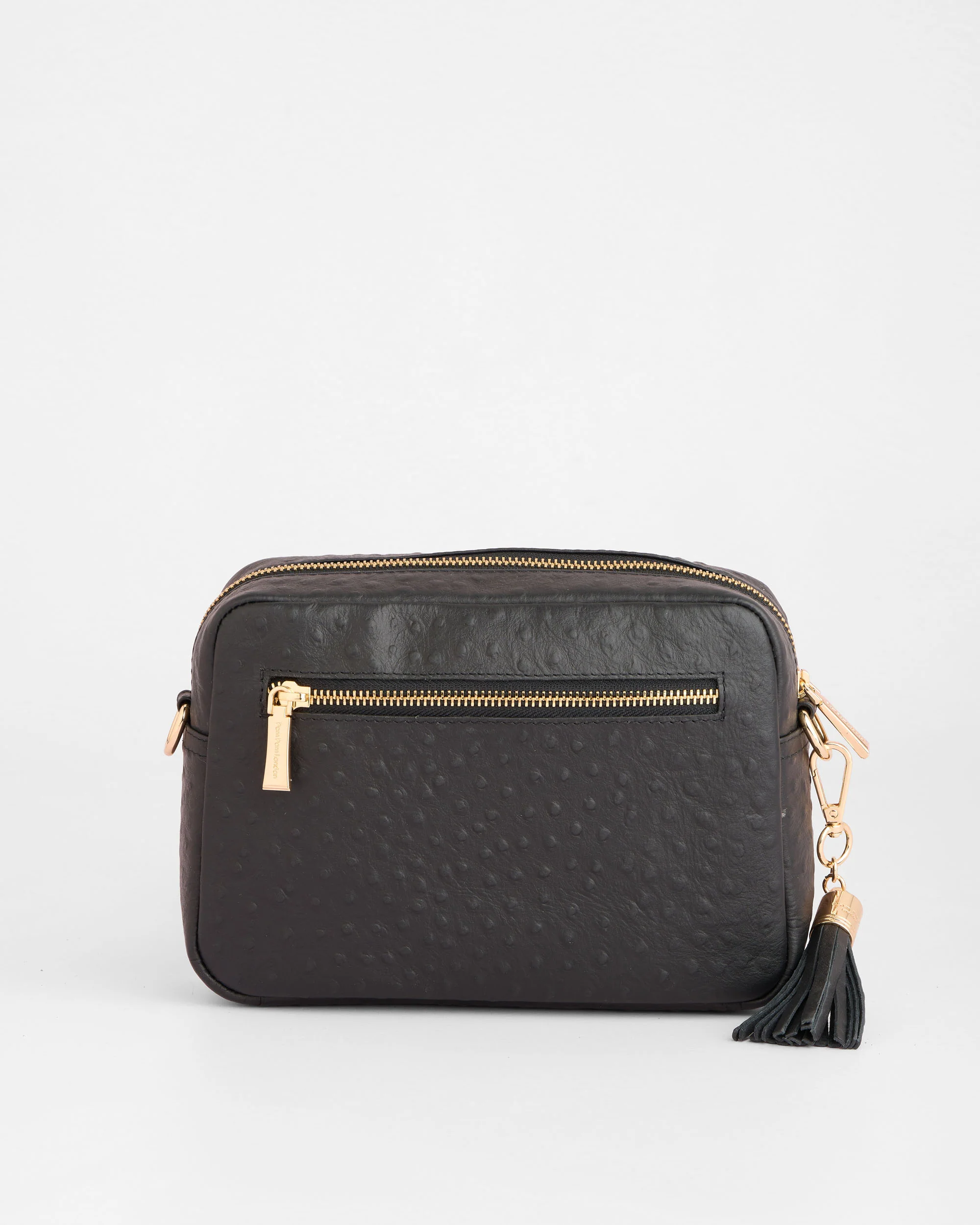 Pom Pom London City Bag Ostrich Black - Image 3