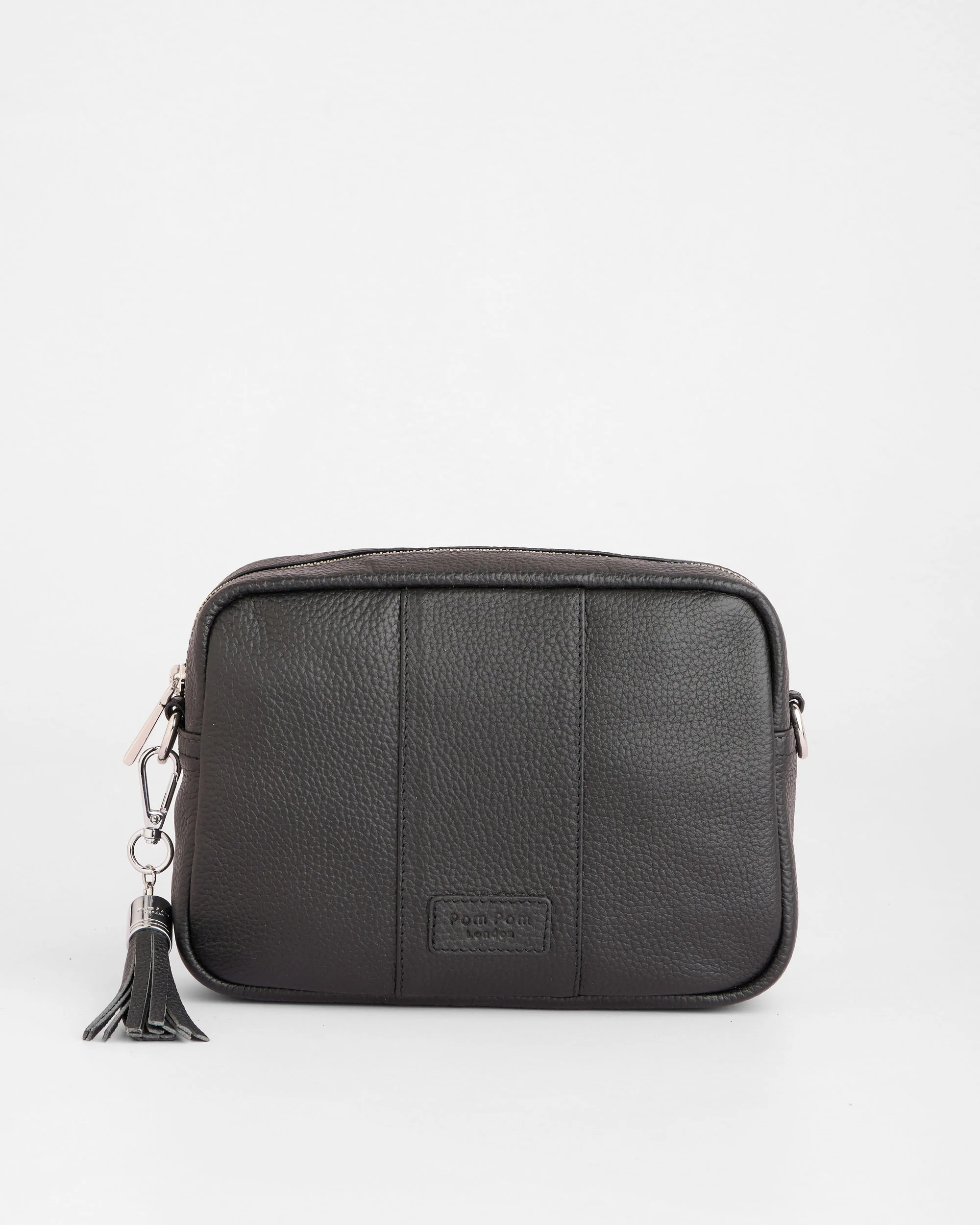 Pom Pom London City Bag Black Silver Hardware
