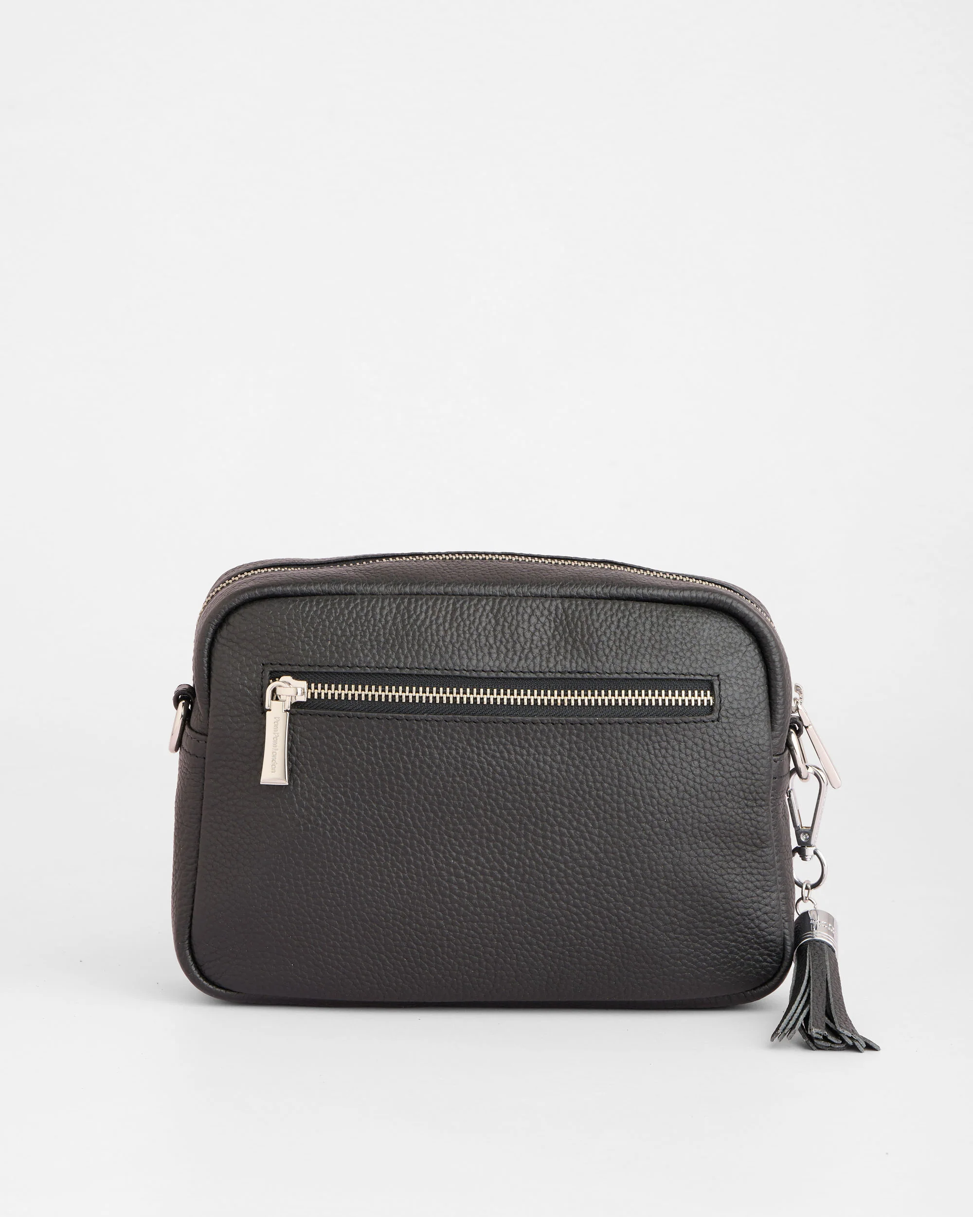 Pom Pom London City Bag Black Silver Hardware - Image 3