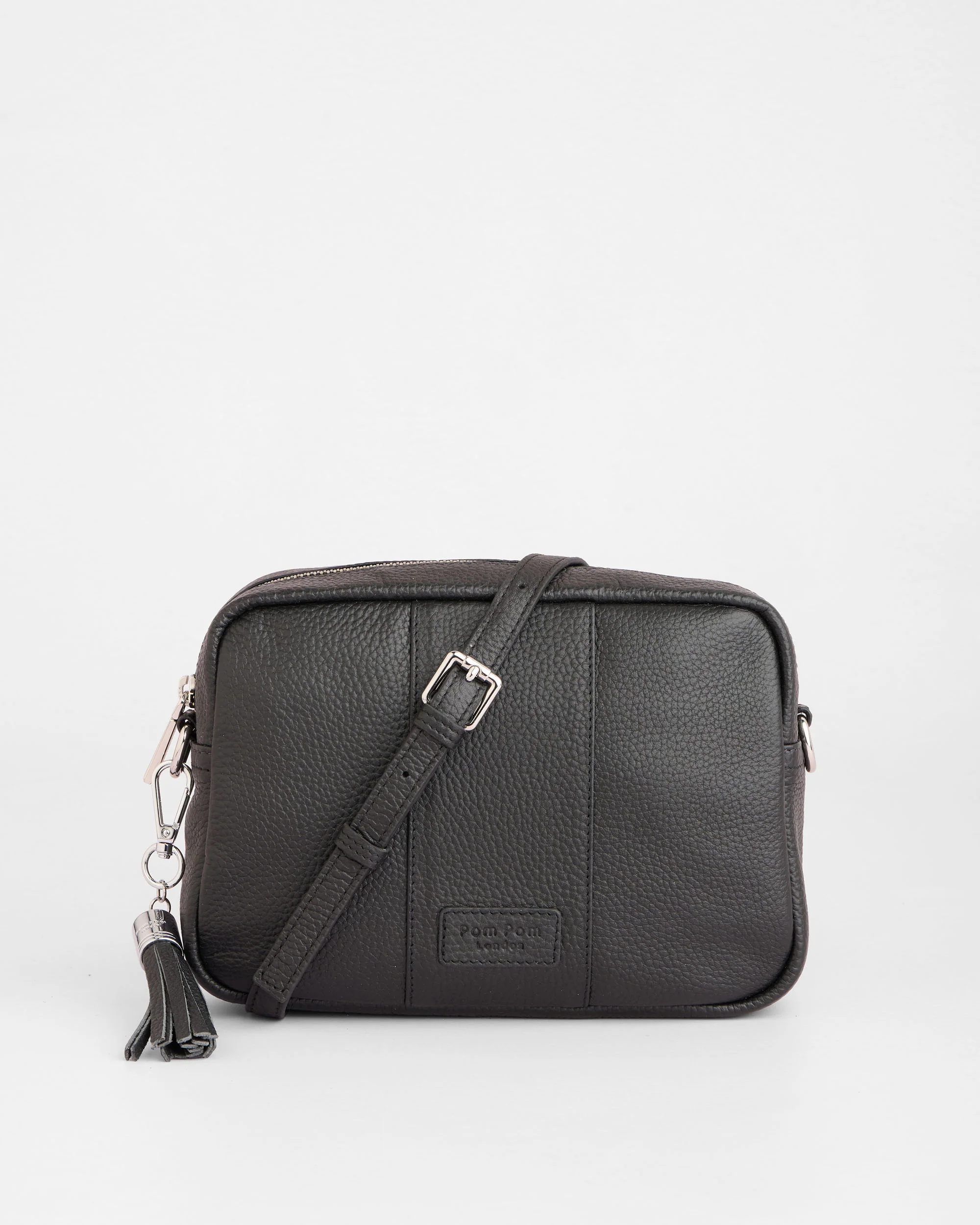 Pom Pom London City Bag Black Silver Hardware - Image 4
