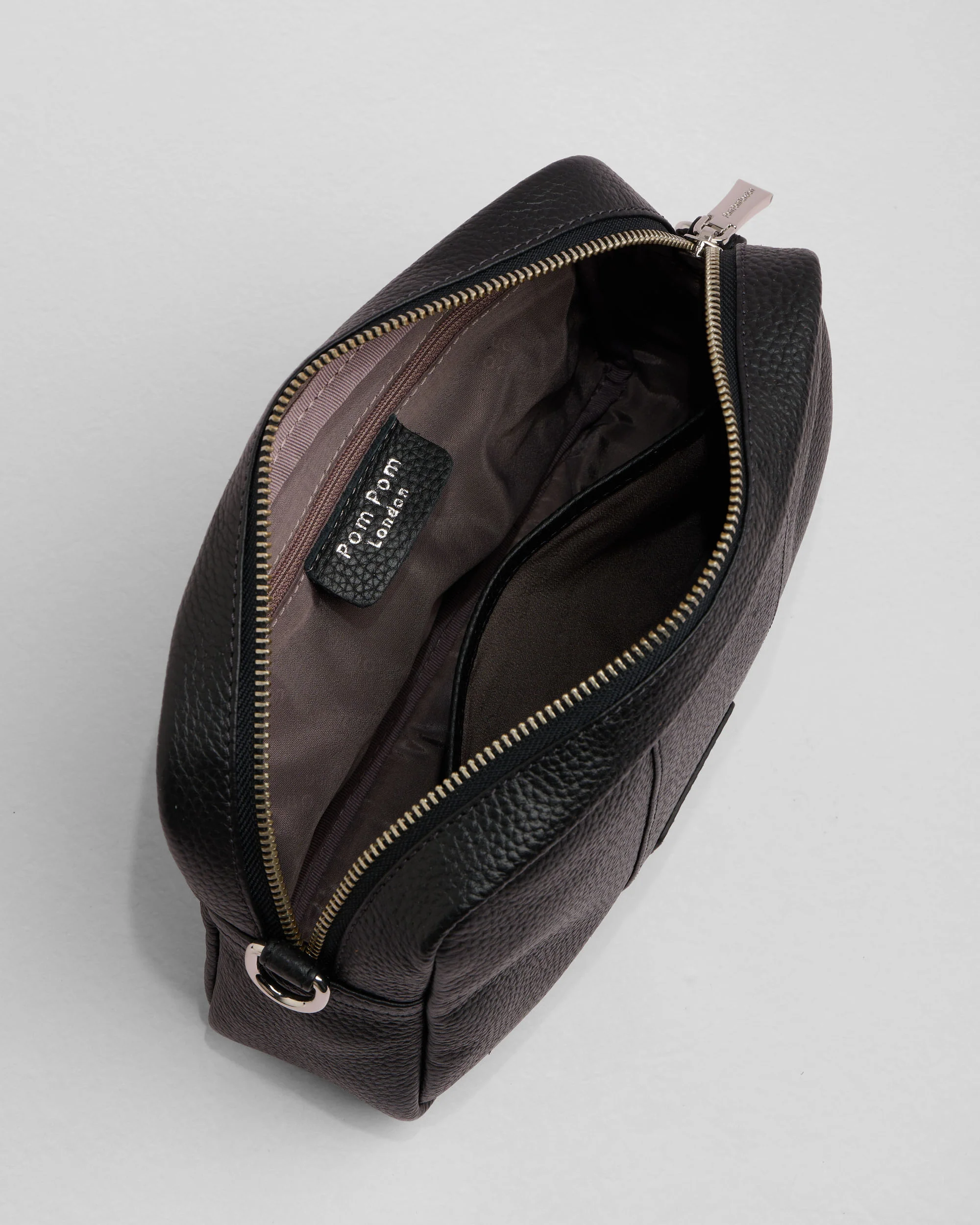 Pom Pom London City Bag Black Silver Hardware - Image 6