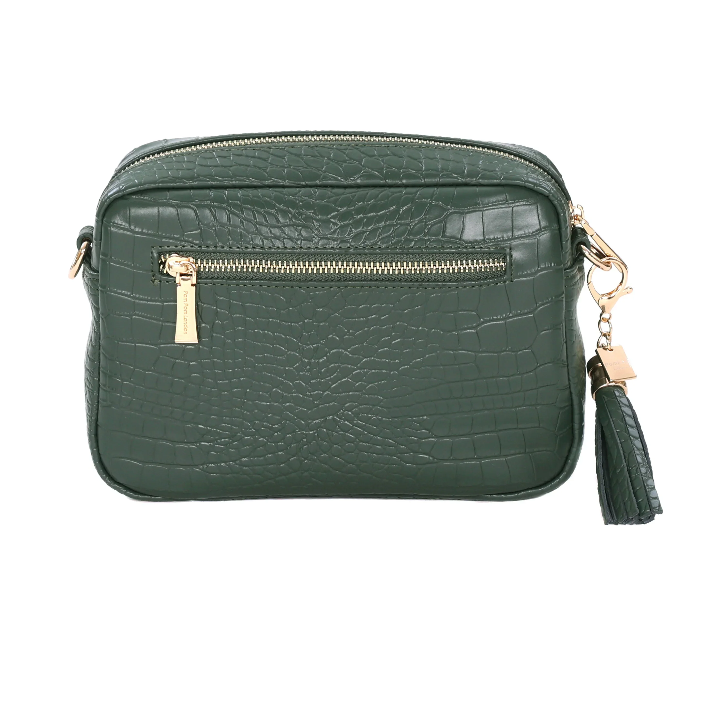 Pom Pom London City Bag Croc Pine Green - Image 4