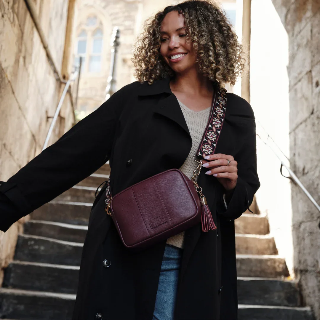 Pom Pom London City Bag Deep Burgundy - Image 5