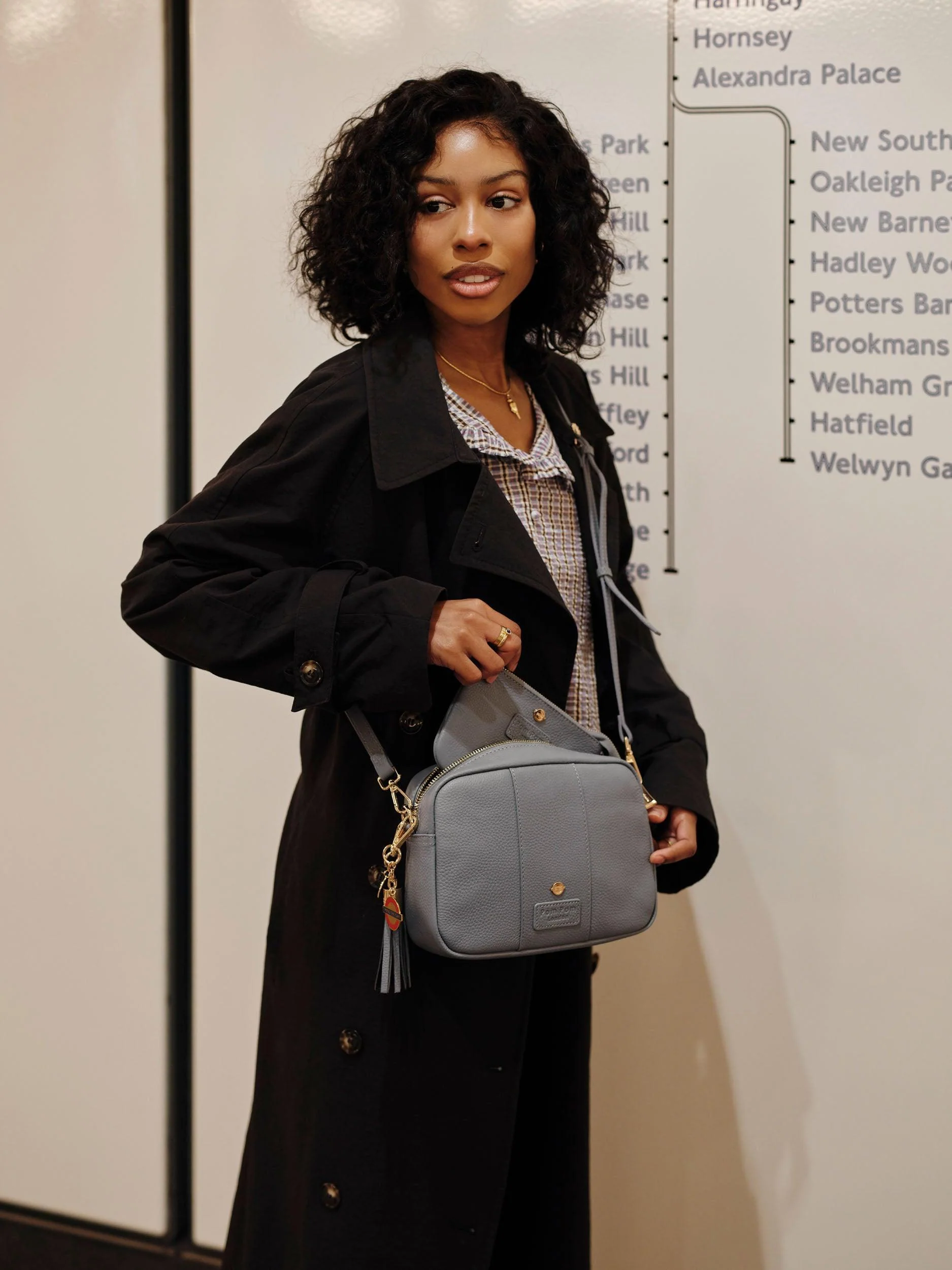 Pom Pom London City Bag Jubilee Line Grey - Image 2