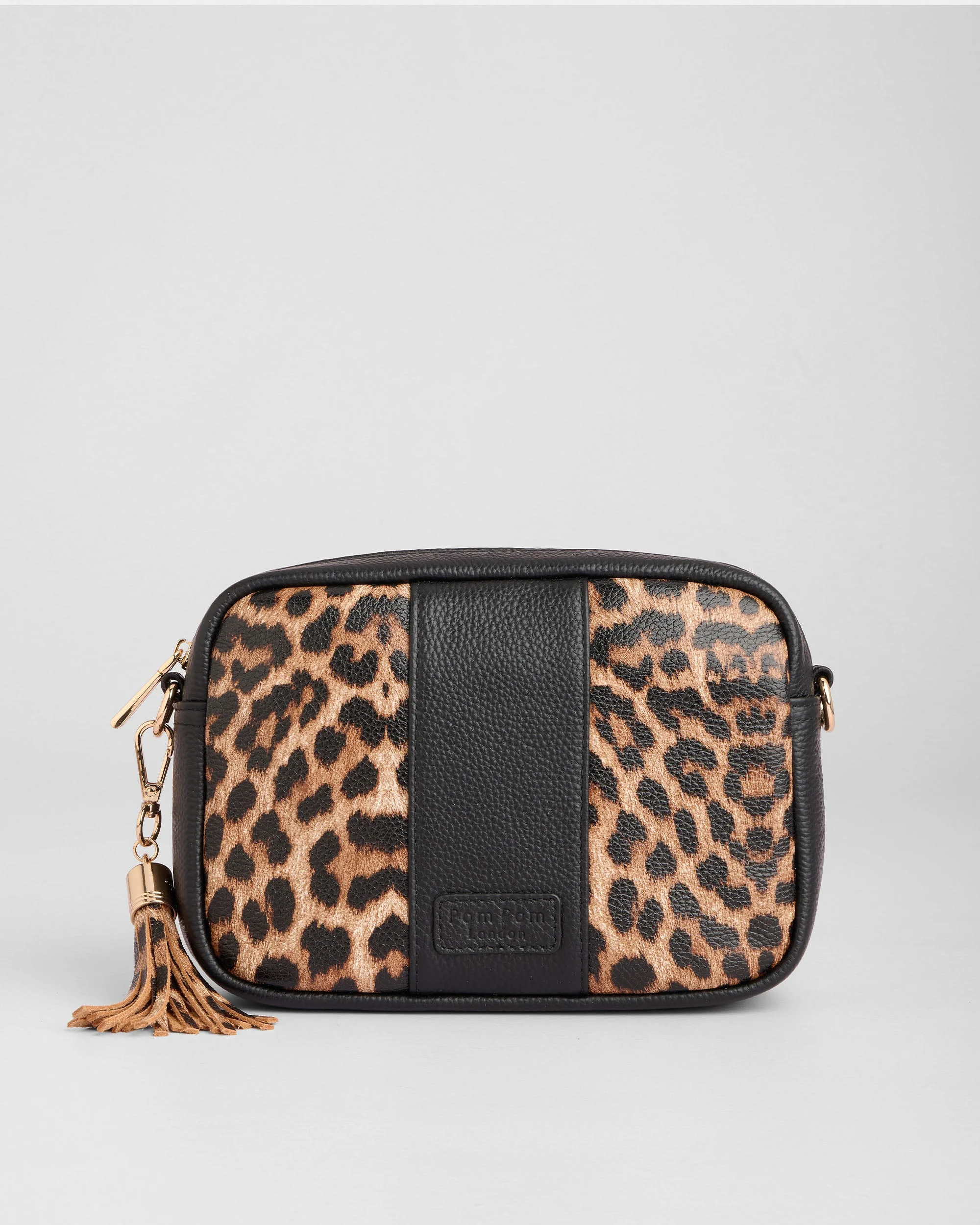 Pom Pom London City Bag Leopard Print Black - Image 3