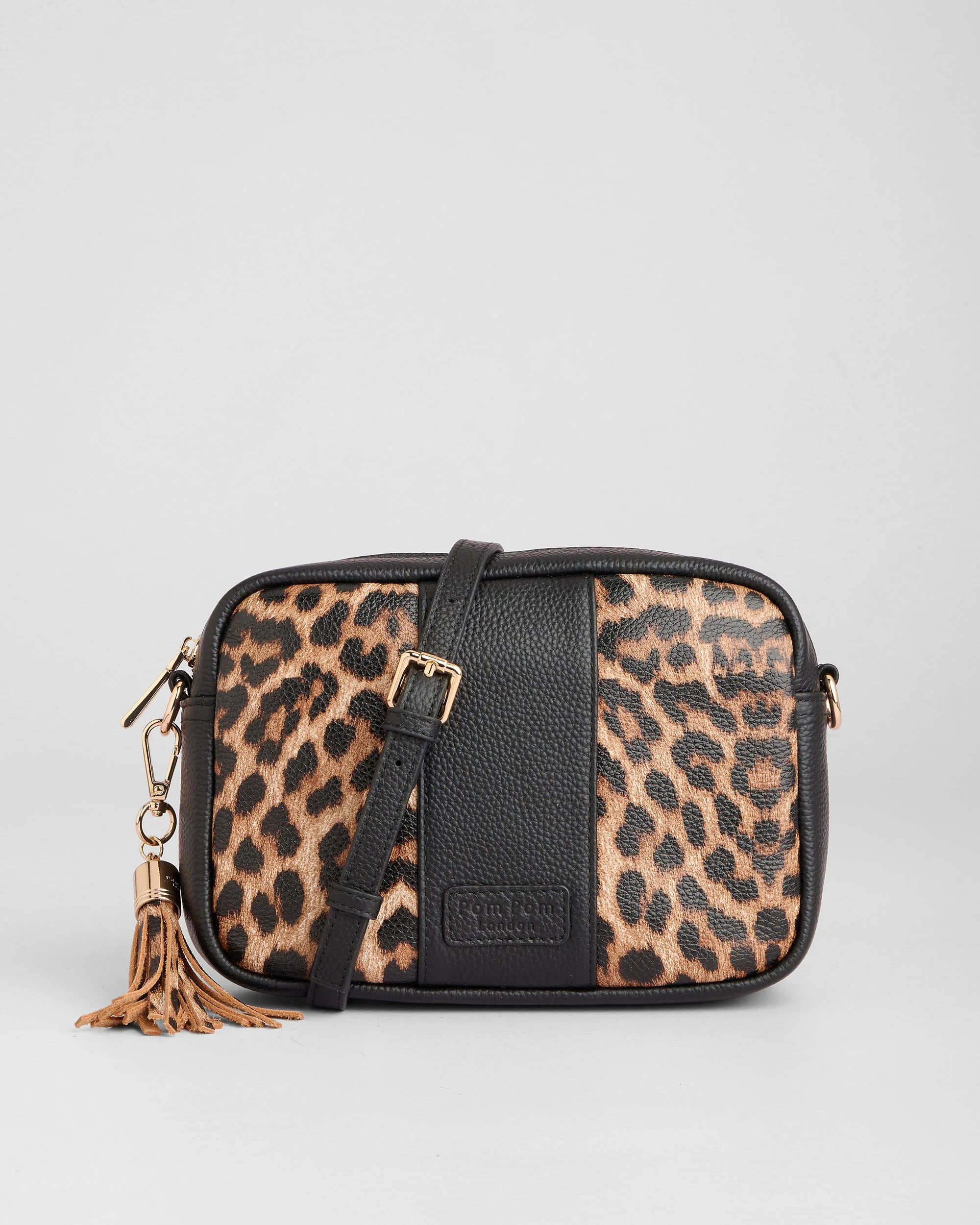 Pom Pom London City Bag Leopard Print Black - Image 4