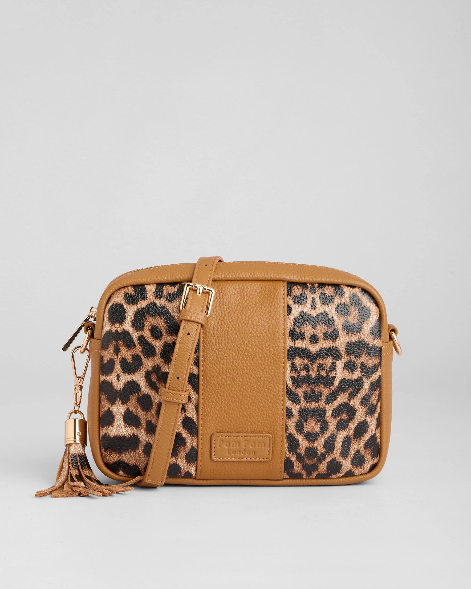 Pom Pom London City Bag Leopard Print Maple - Image 3