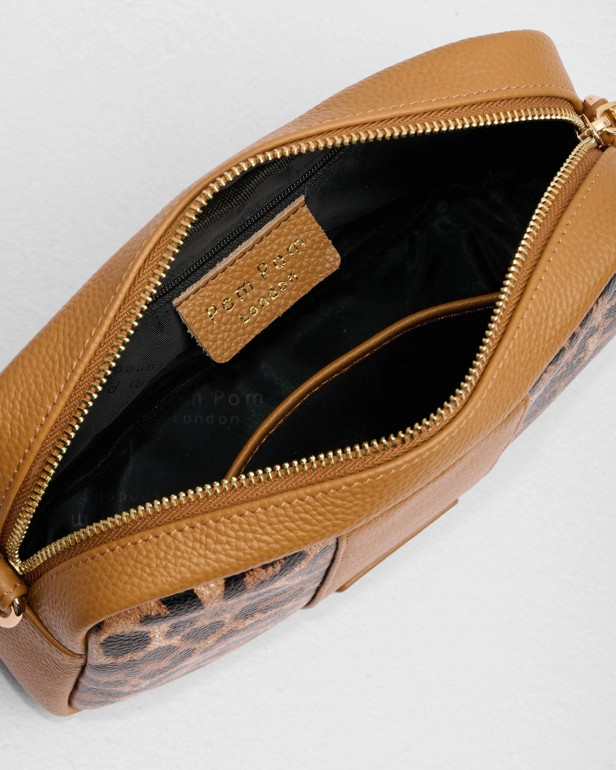 Pom Pom London City Bag Leopard Print Maple - Image 6