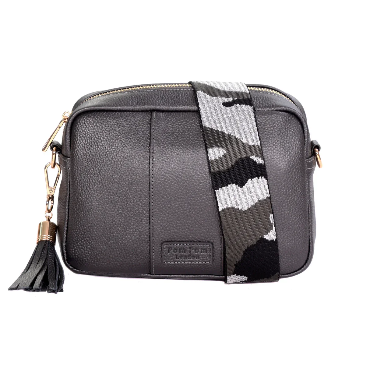 Pom Pom London City Bag Metallic Pewter - Image 3