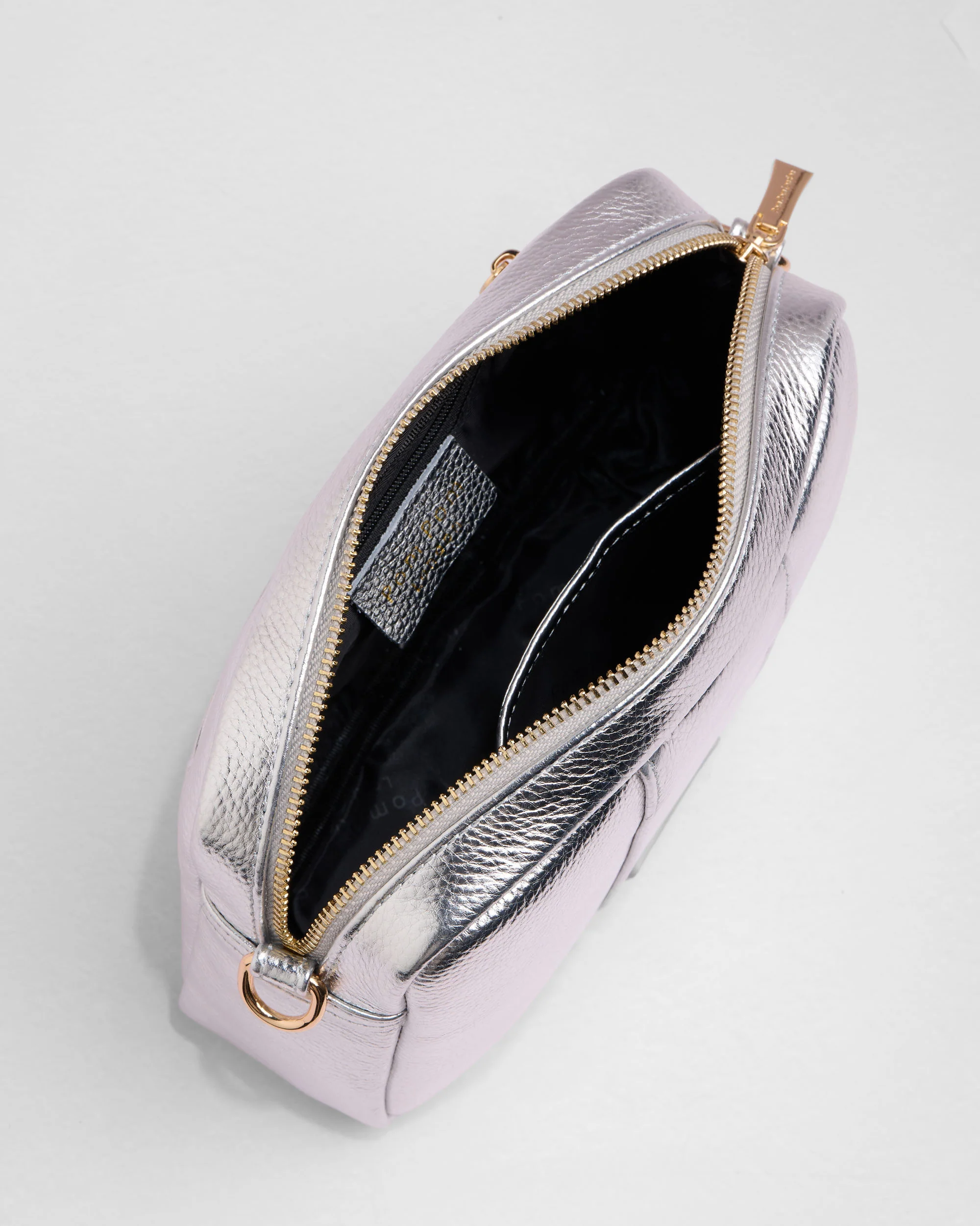 Pom Pom London City Bag Metallic Silver - Image 6
