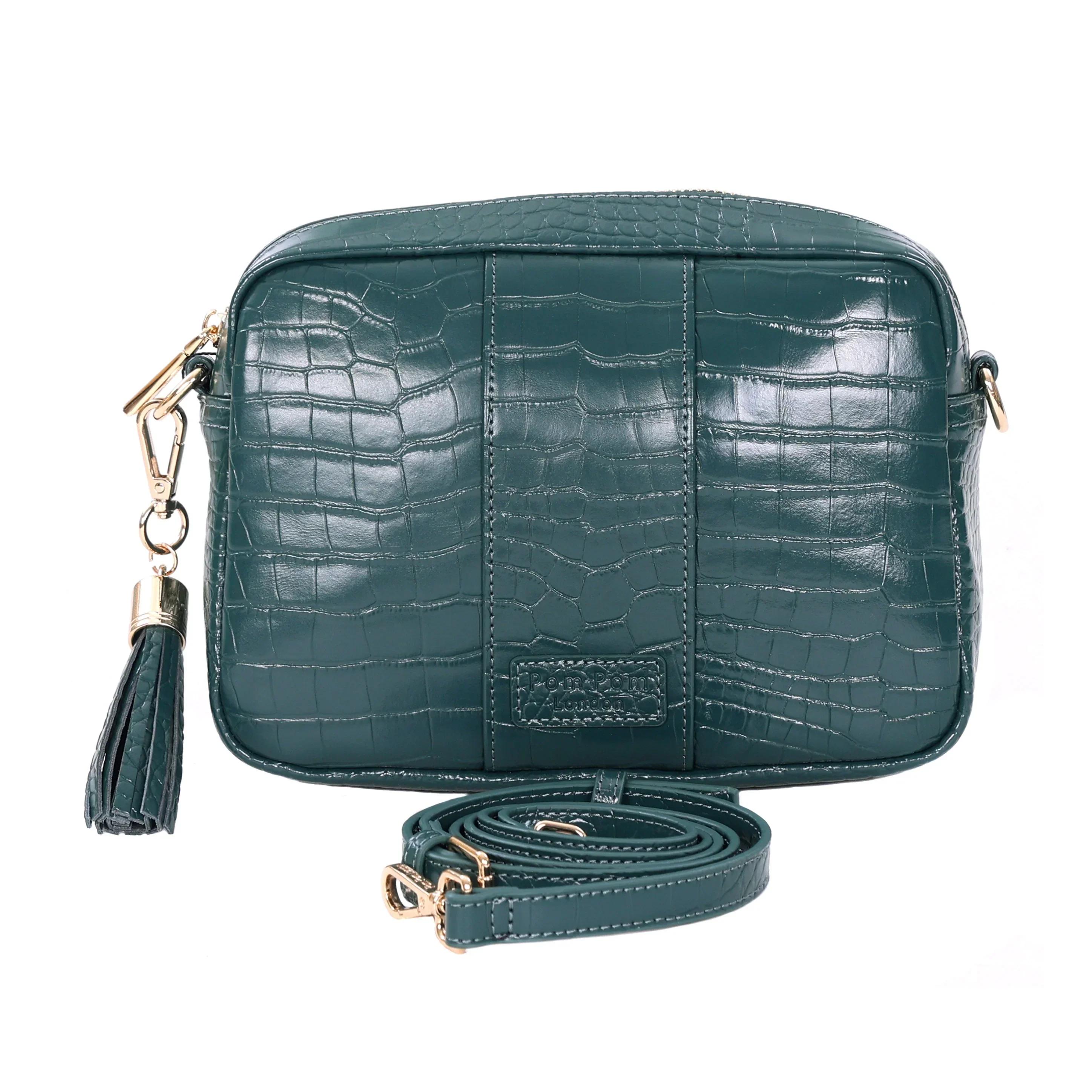 Pom Pom London City Bag Croc Marine Blue - Image 3