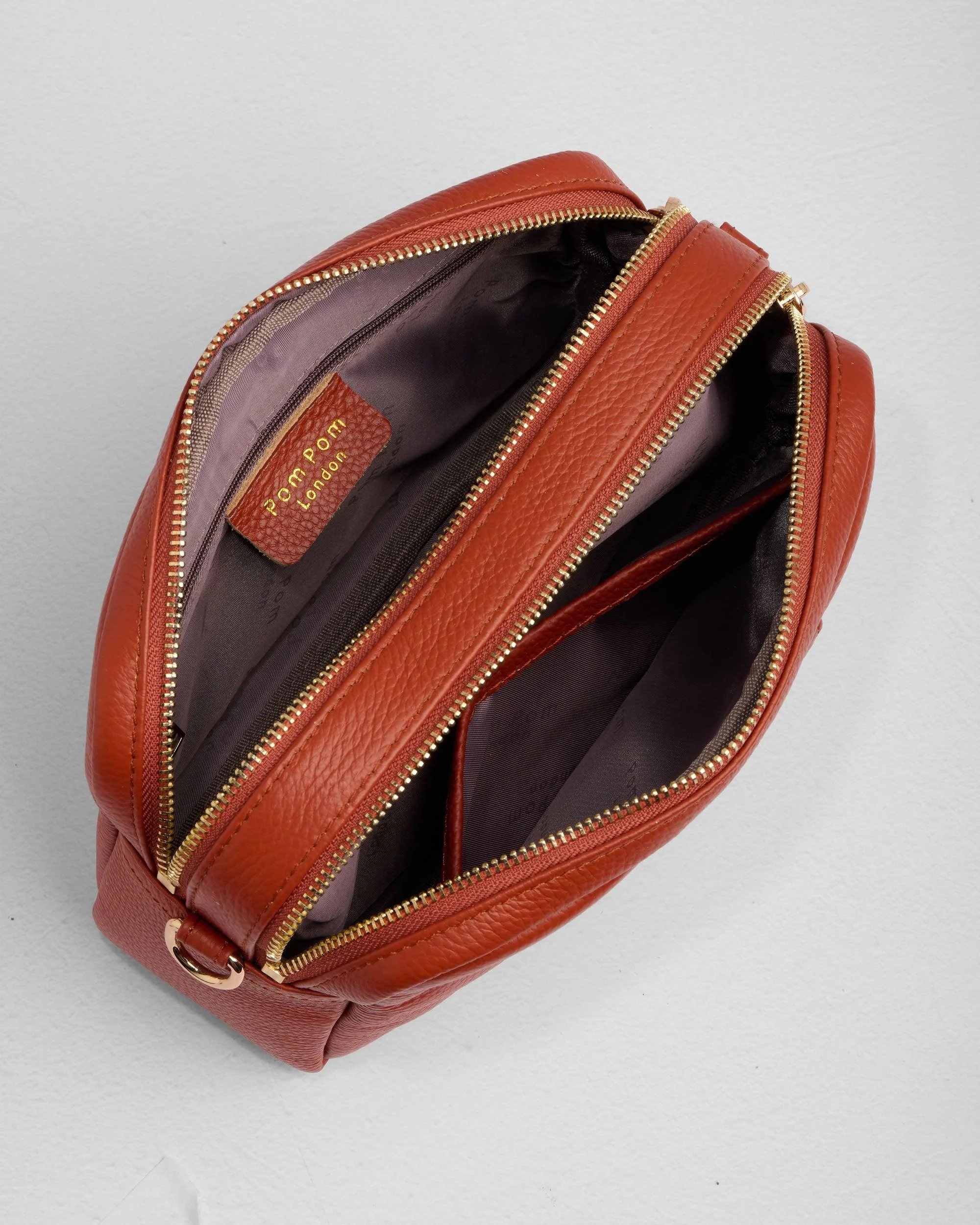Pom Pom London City Duo Bag Burnt Orange - Image 5