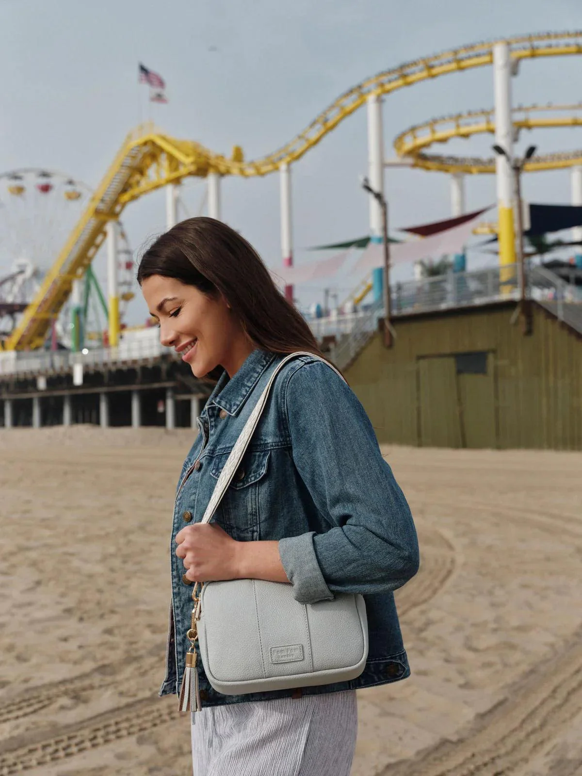 Pom Pom London City Duo Bag Salt Grey - Image 2
