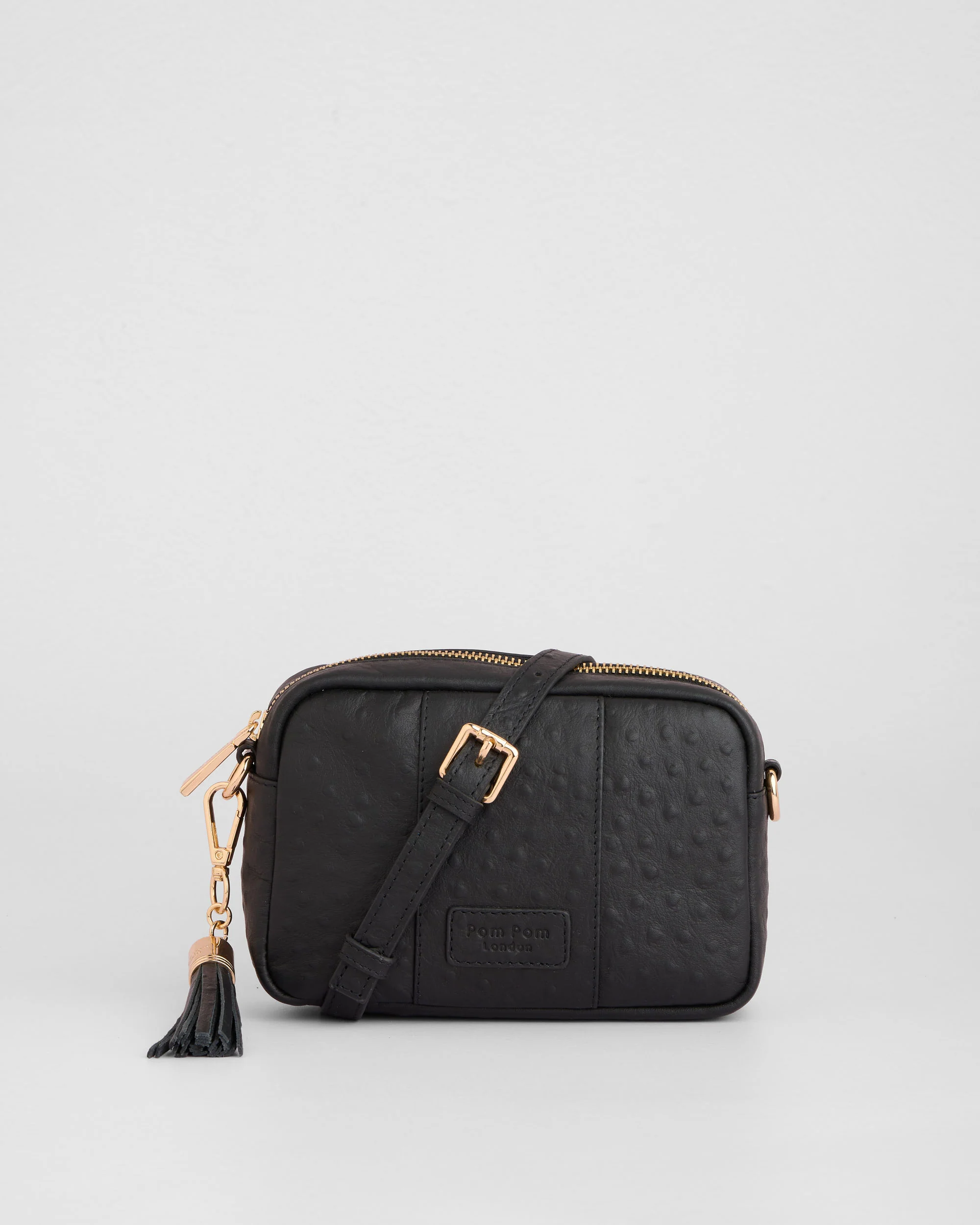 Pom Pom London City MINI Bag Ostrich Black - Image 3
