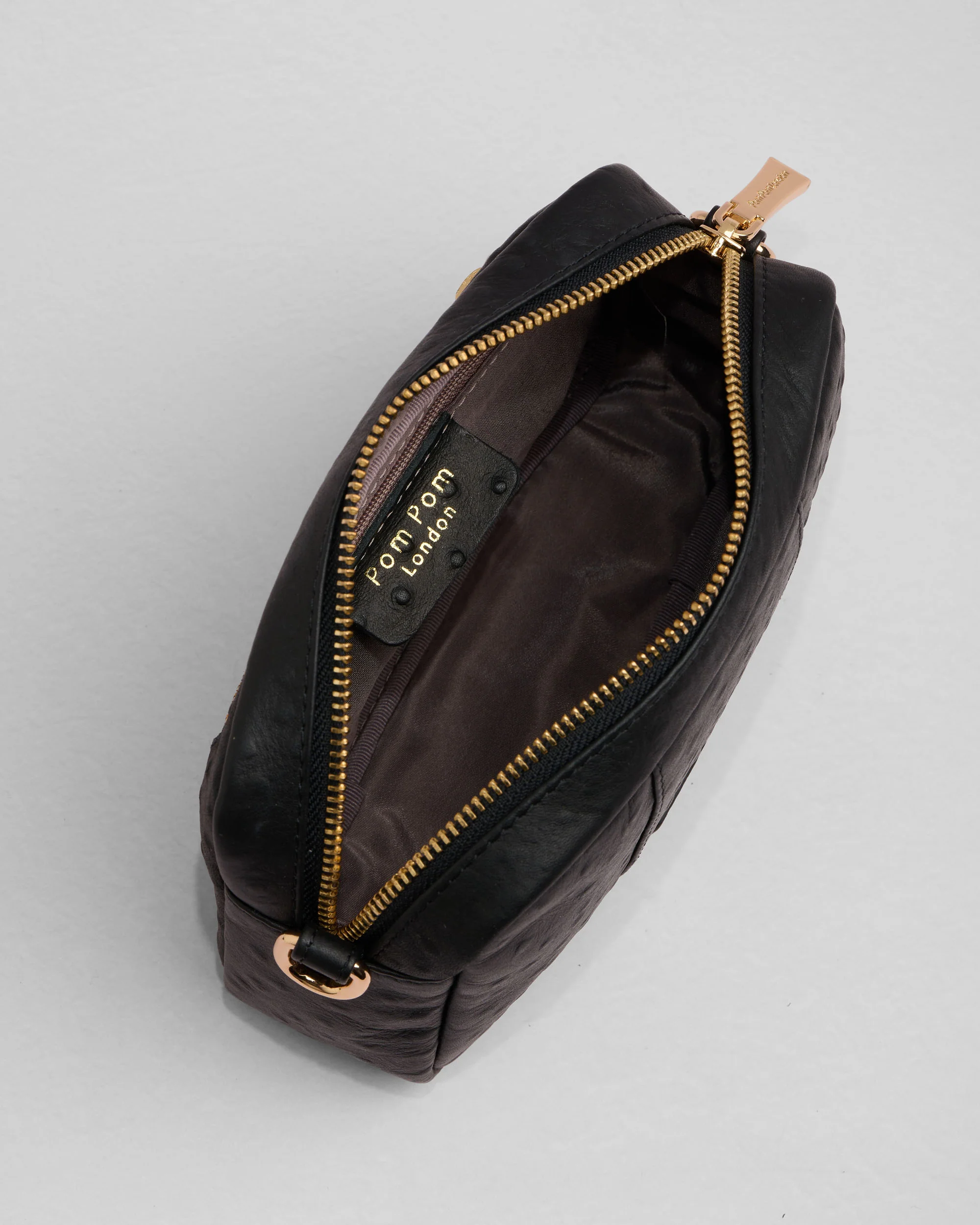 Pom Pom London City MINI Bag Ostrich Black - Image 6