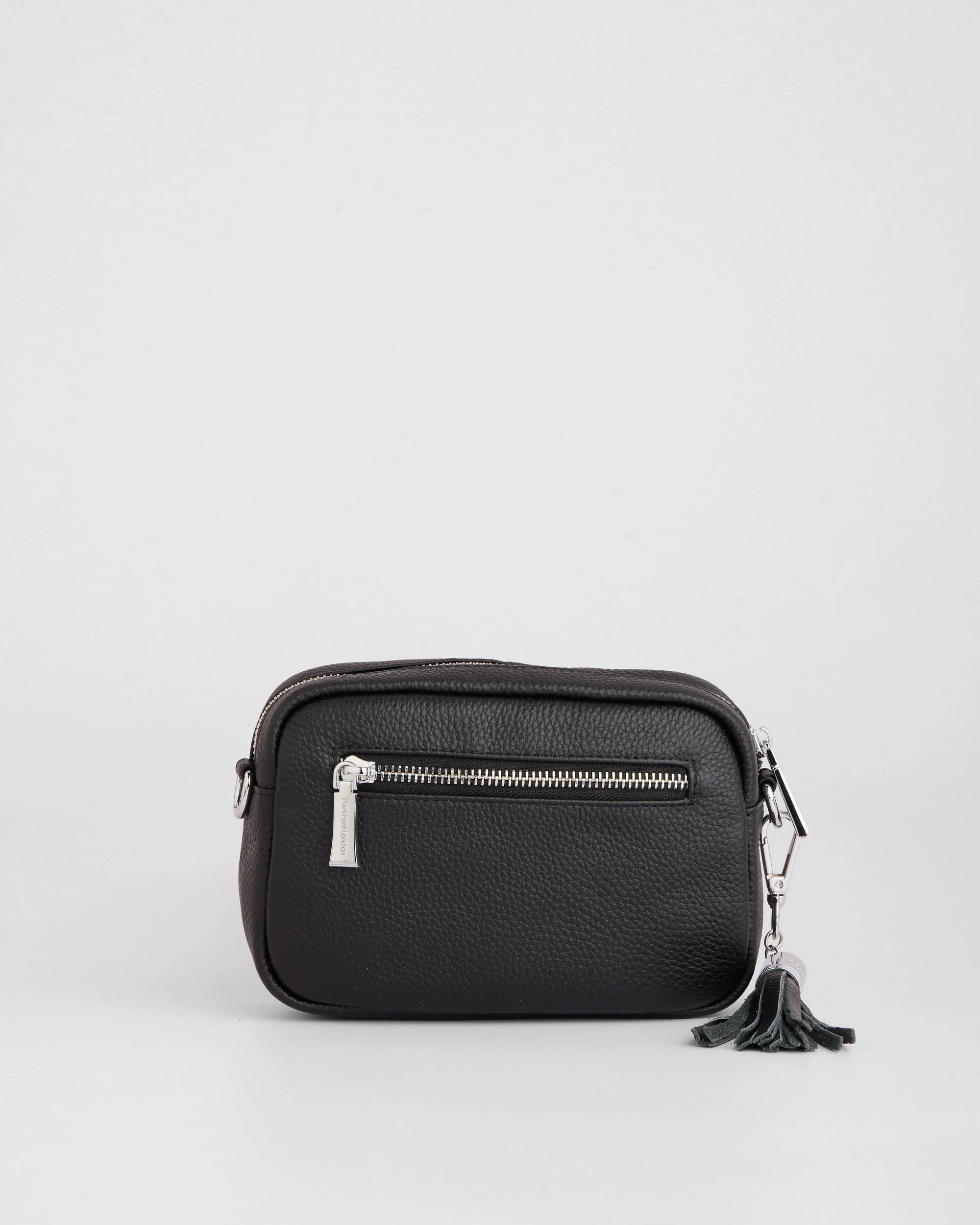 Pom Pom London City MINI Bag Black Silver Hardware - Image 3