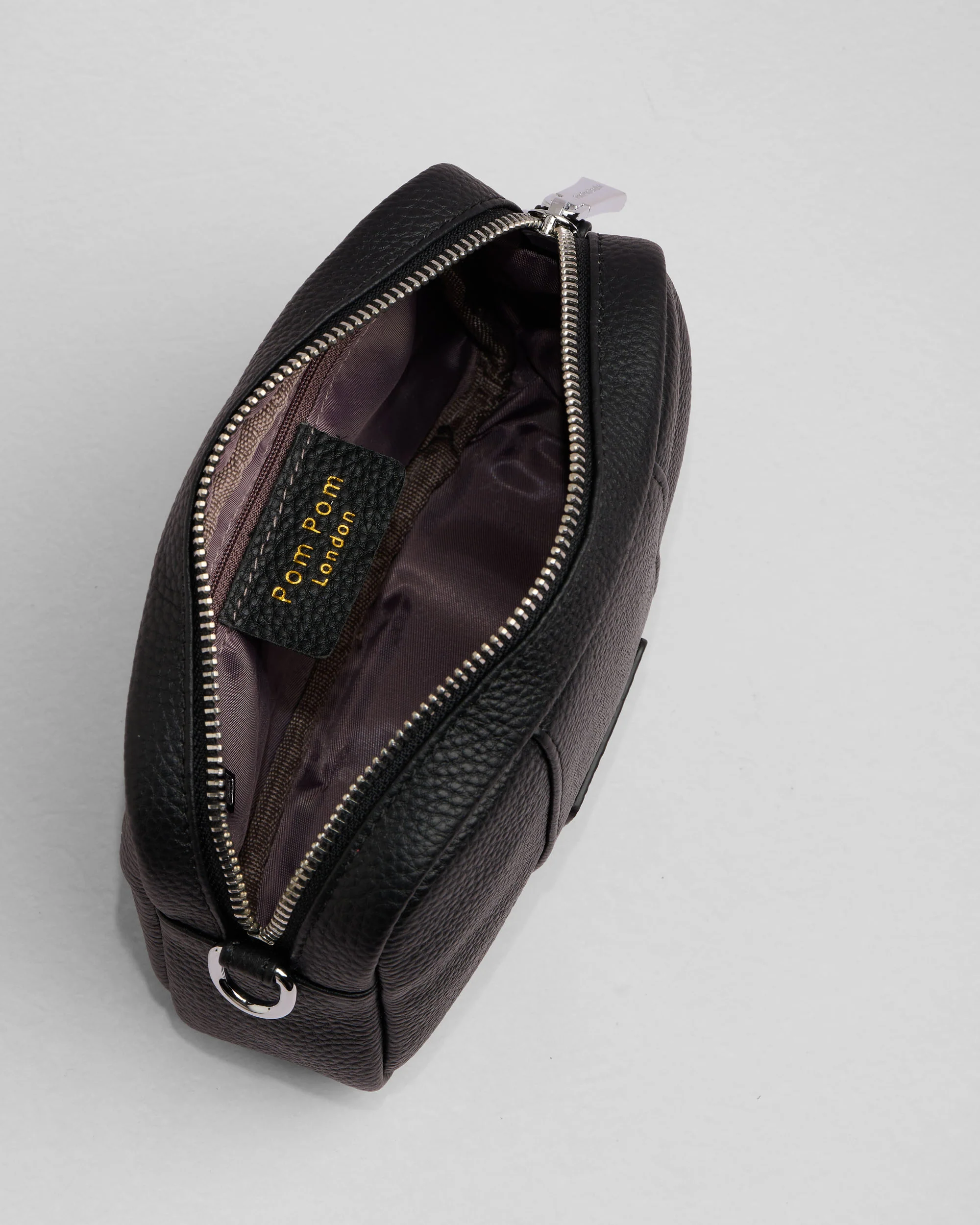 Pom Pom London City MINI Bag Black Silver Hardware - Image 6