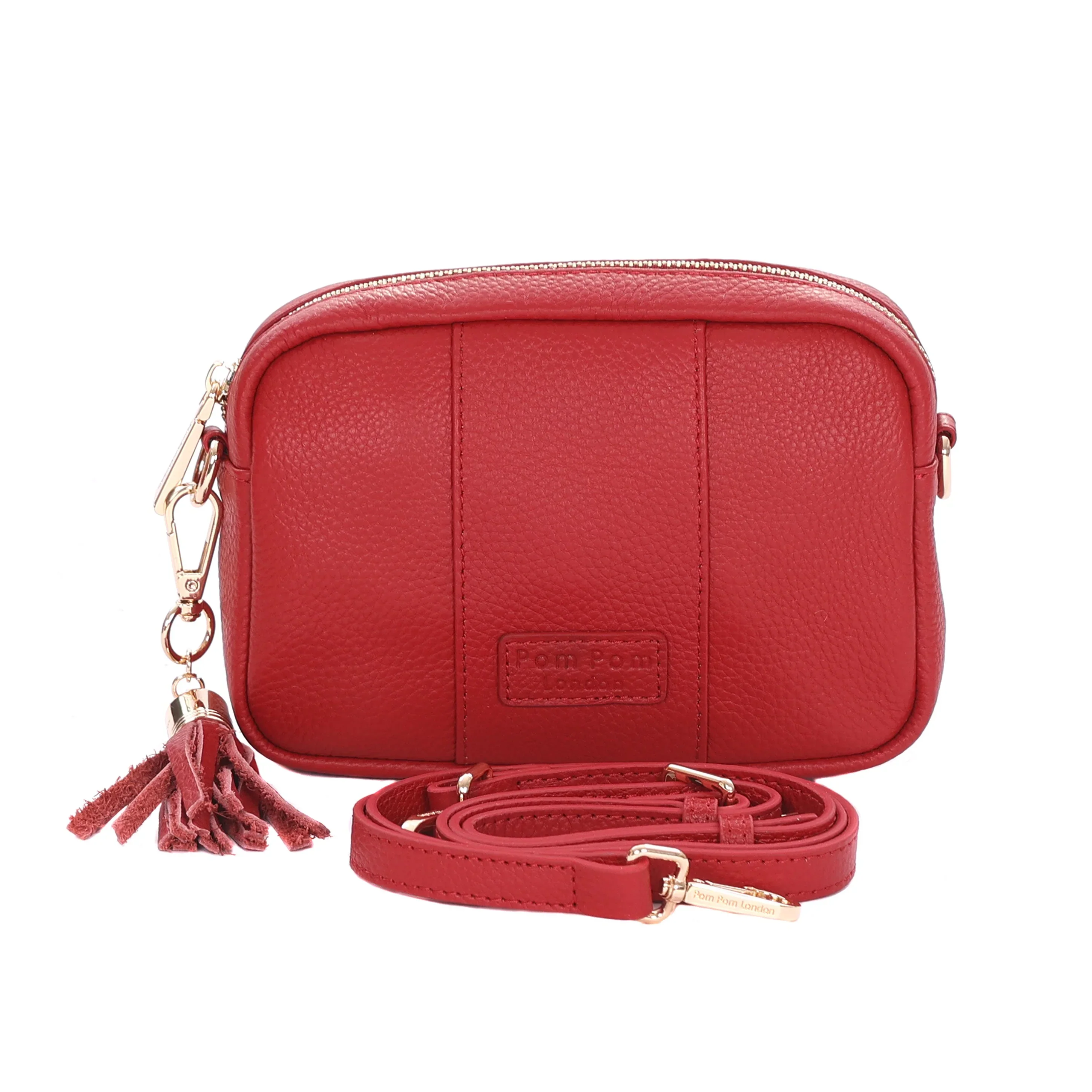 Pom Pom London City MINI Bag Crimson Red - Image 3
