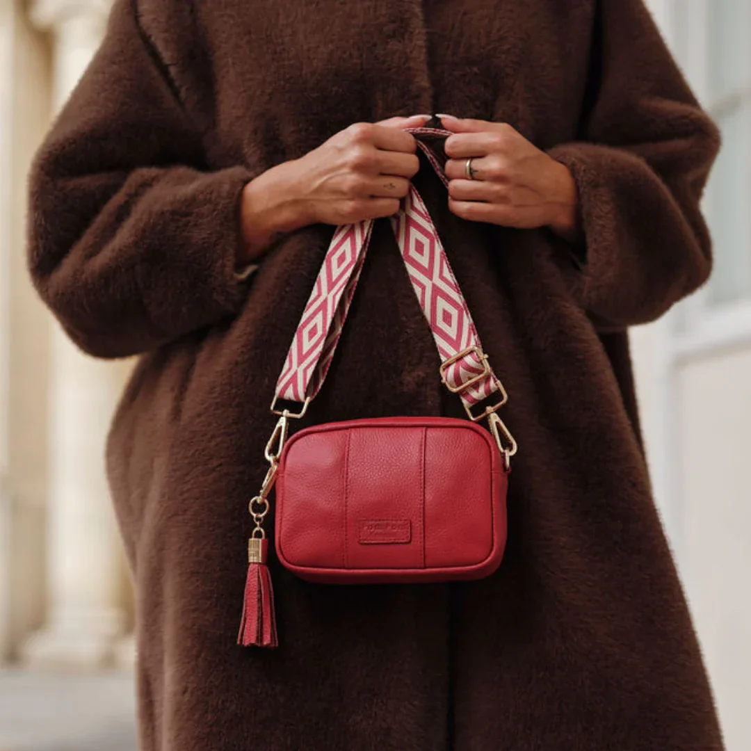 Pom Pom London City MINI Bag Crimson Red - Image 5