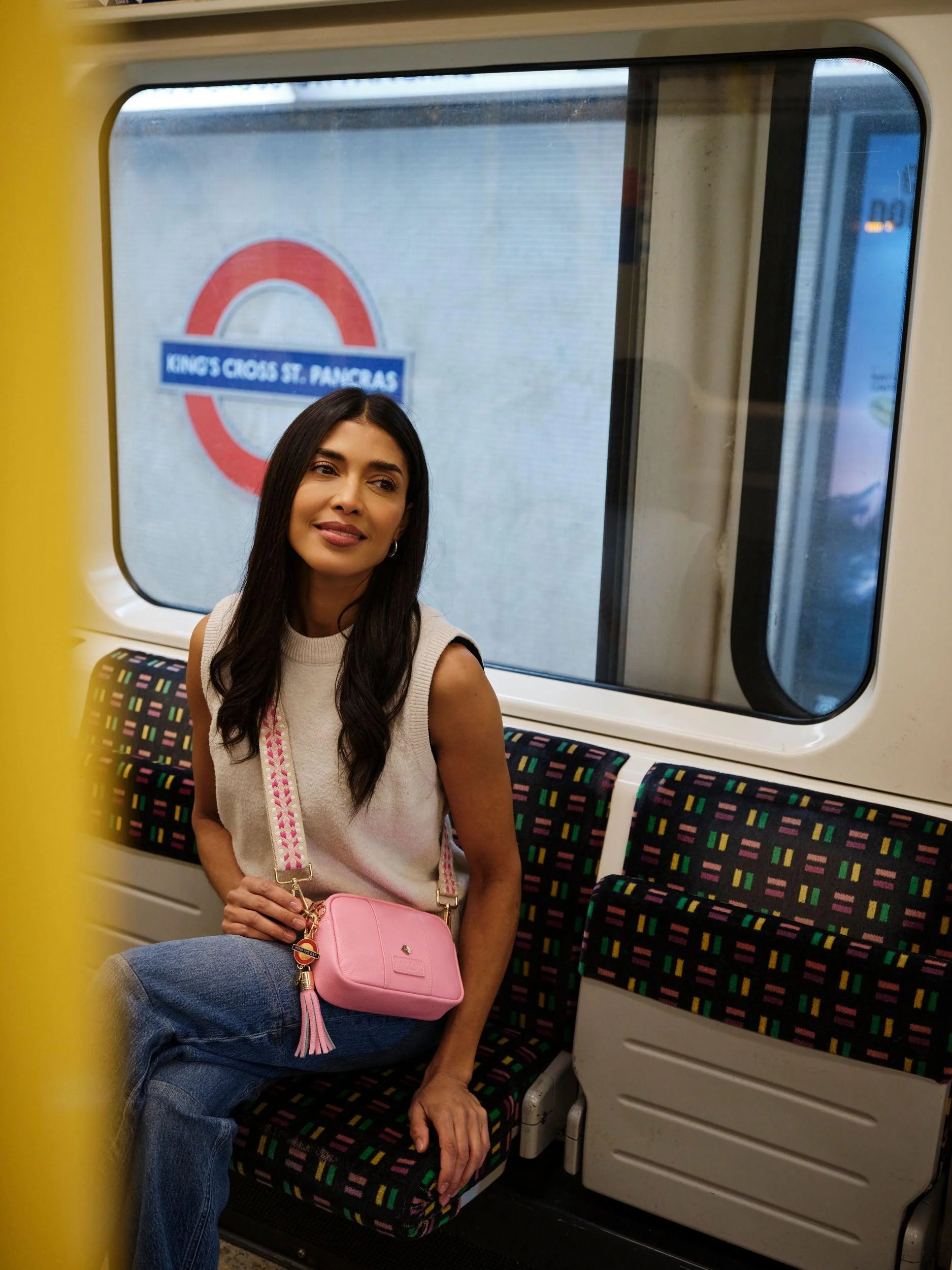Pom Pom London City MINI Bag Hammersmith & City Line Pink - Image 2