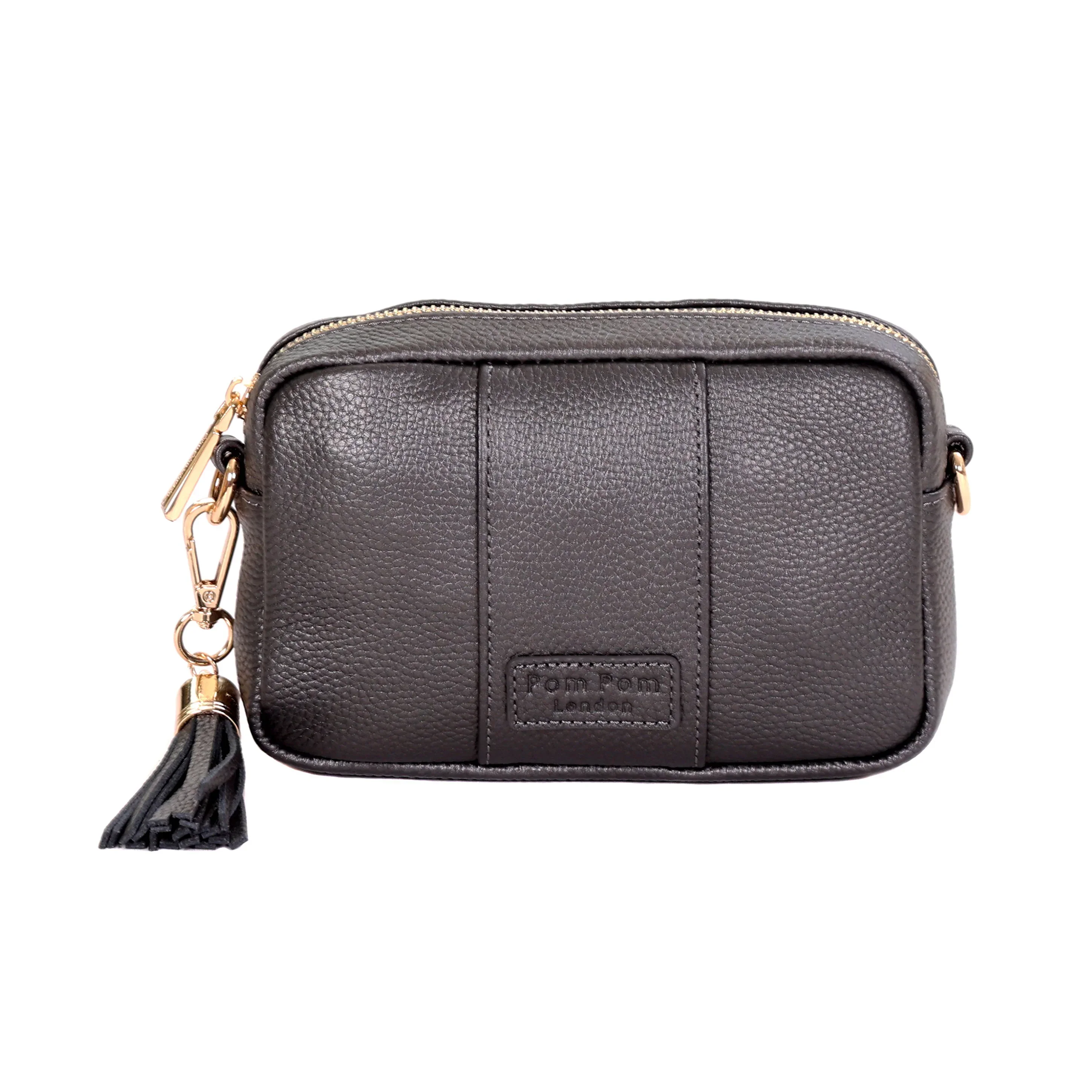 Pom Pom London City MINI Bag Metallic Pewter