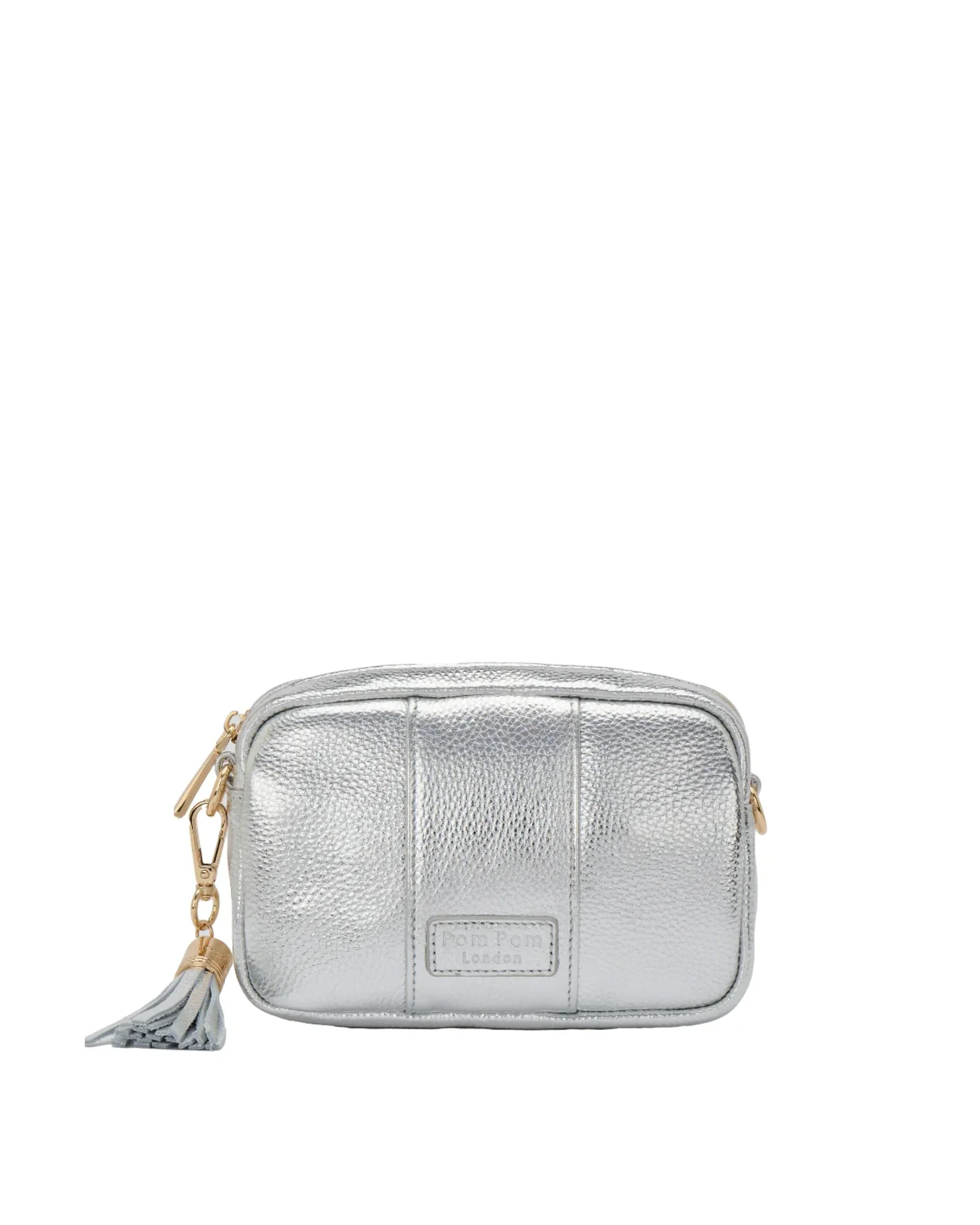 Pom Pom London City MINI Bag Metallic Silver