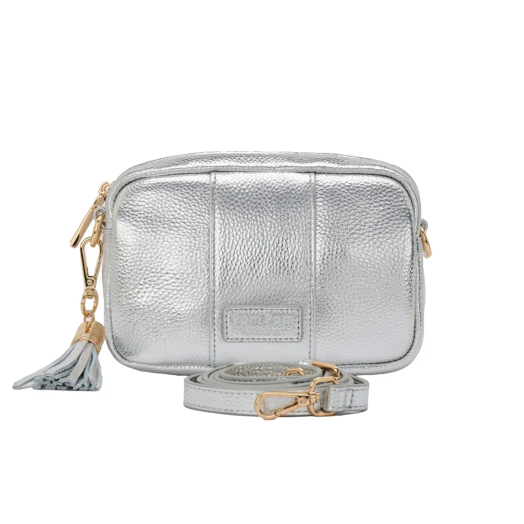 Pom Pom London City MINI Bag Metallic Silver - Image 4