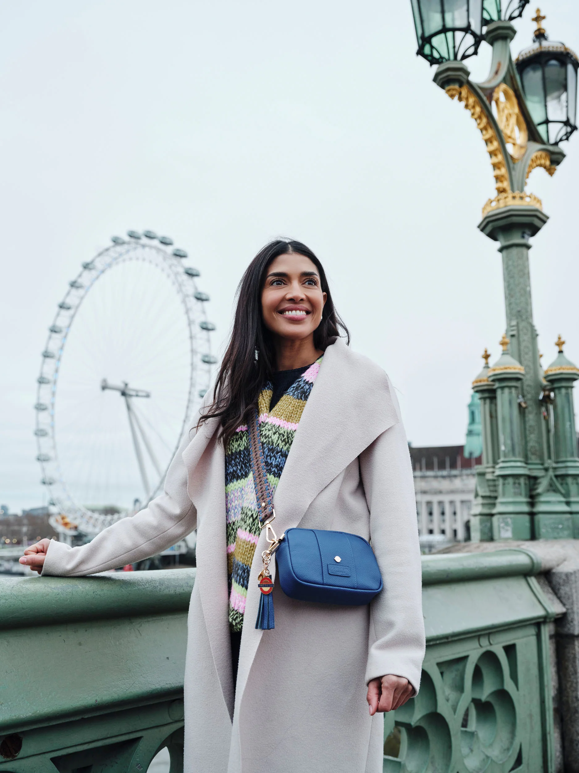 Pom Pom London City MINI Bag Piccadilly Line Blue - Image 2
