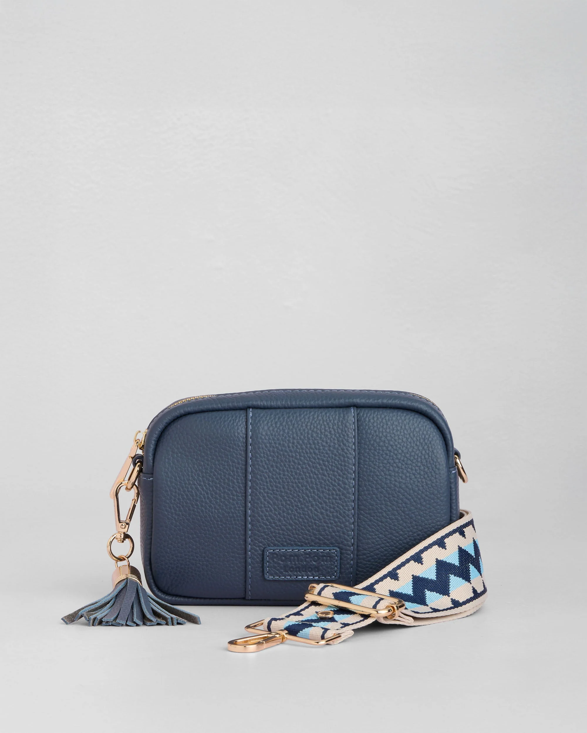 Pom Pom London City MINI Bag Slate Blue - Image 3