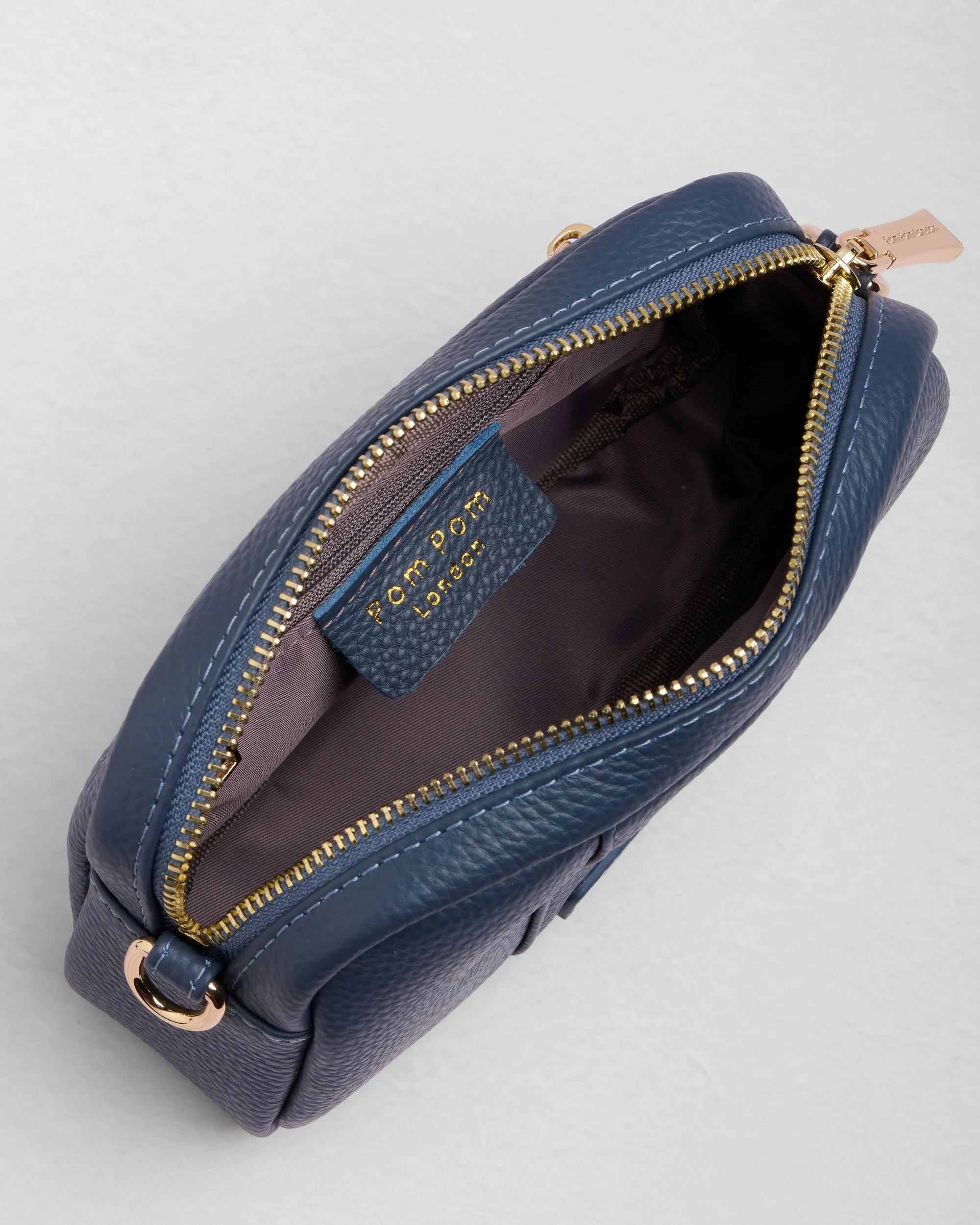Pom Pom London City MINI Bag Slate Blue - Image 6