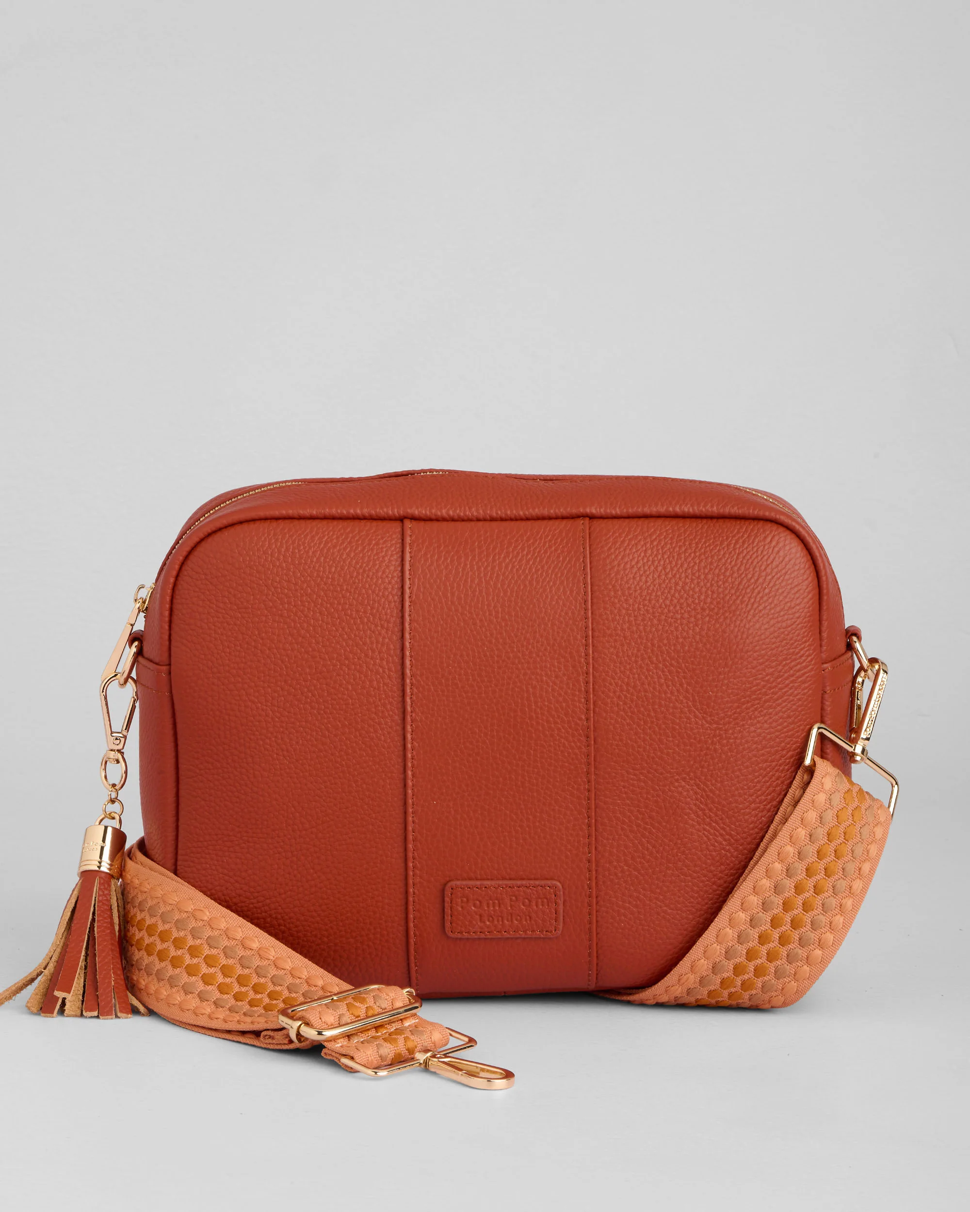 Pom Pom London City Plus Bag Burnt Orange - Image 3