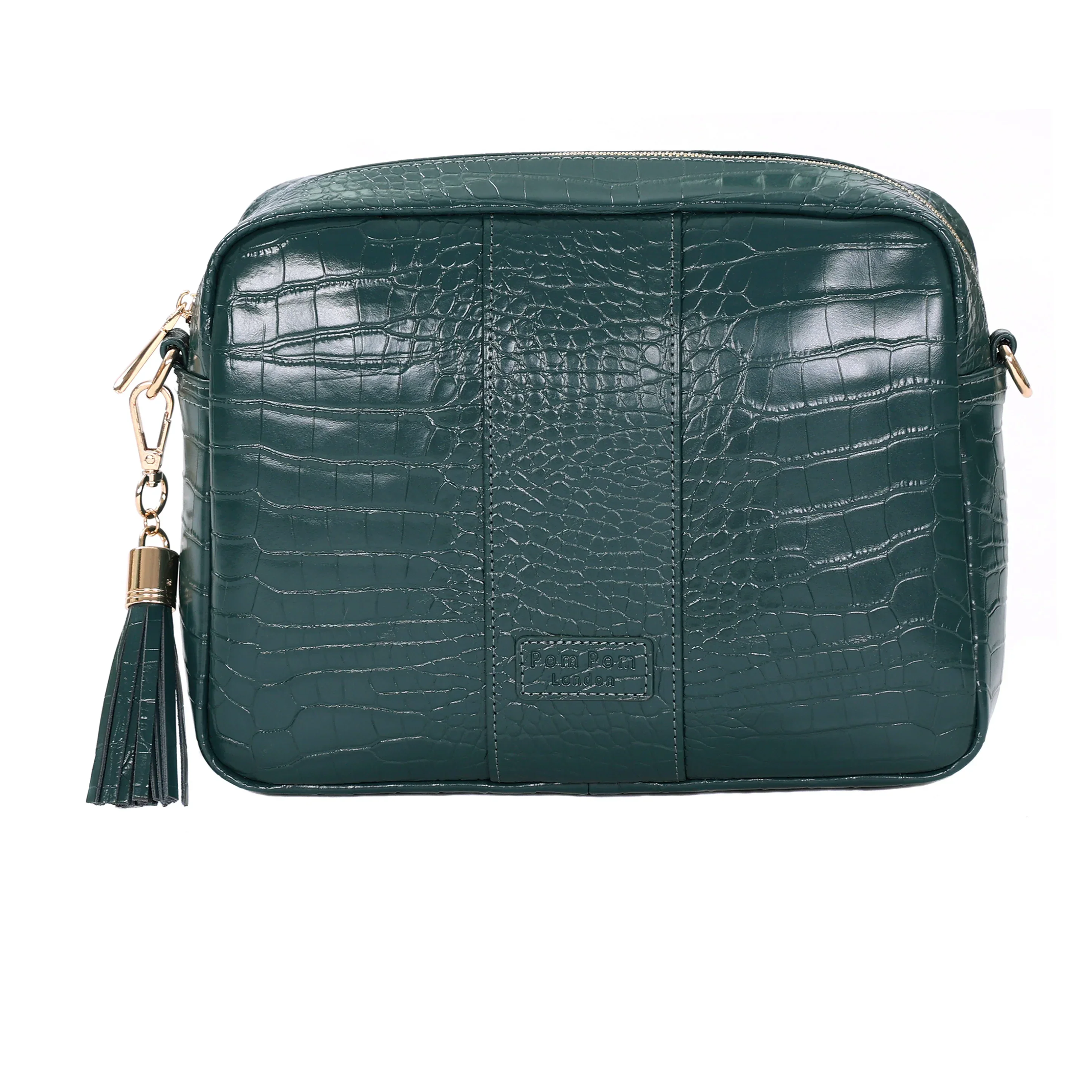 Pom Pom London City Plus Bag Croc Marine Blue