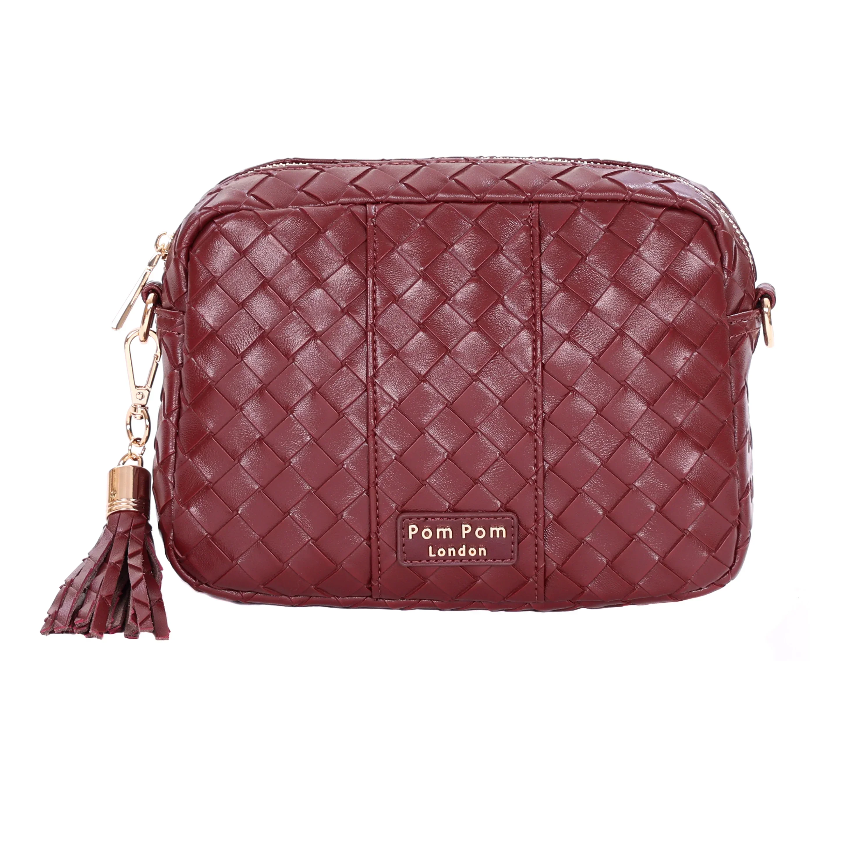 Pom Pom London City Plus Bag Lattice Wine
