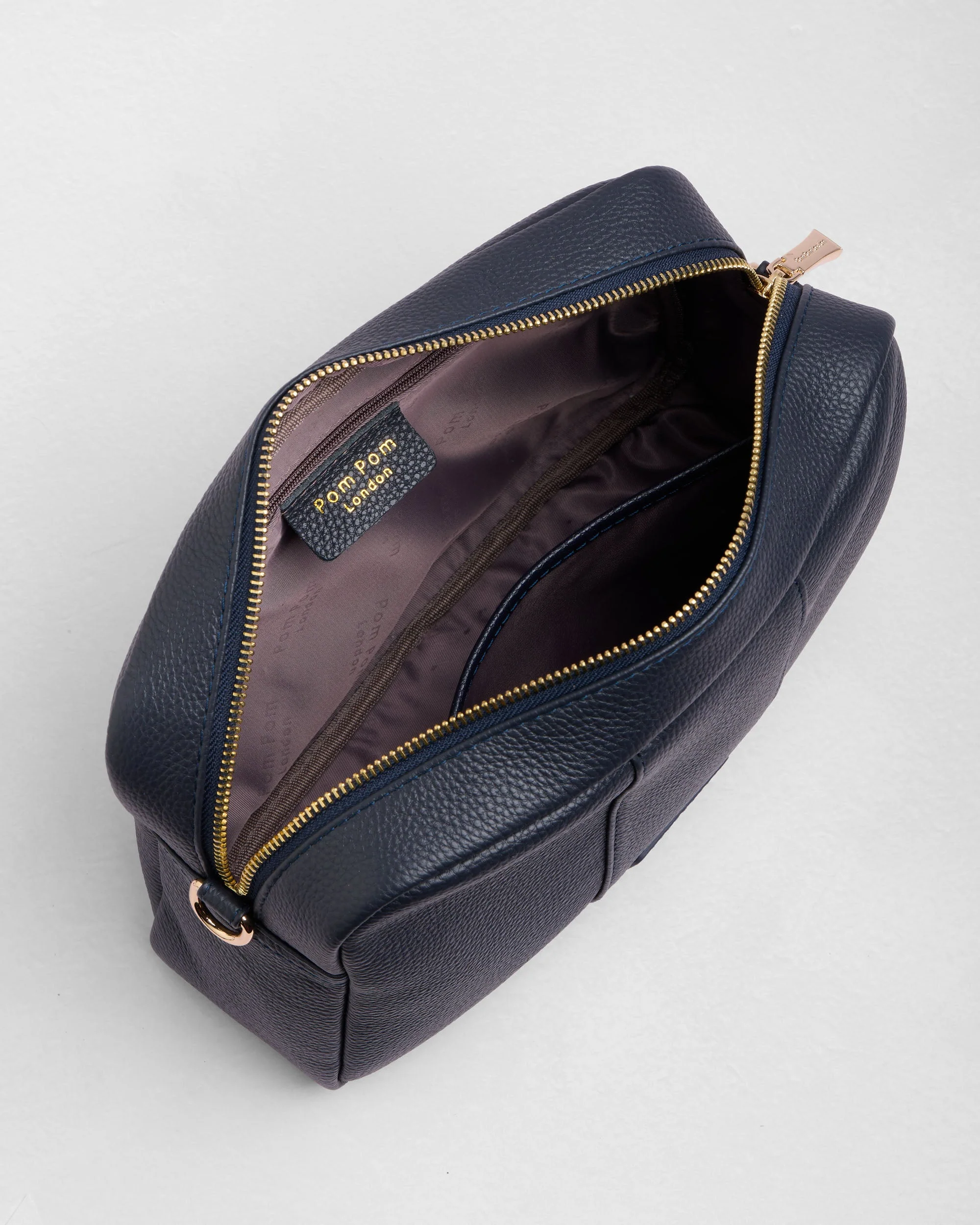 Pom Pom London City Plus Bag Navy - Image 5