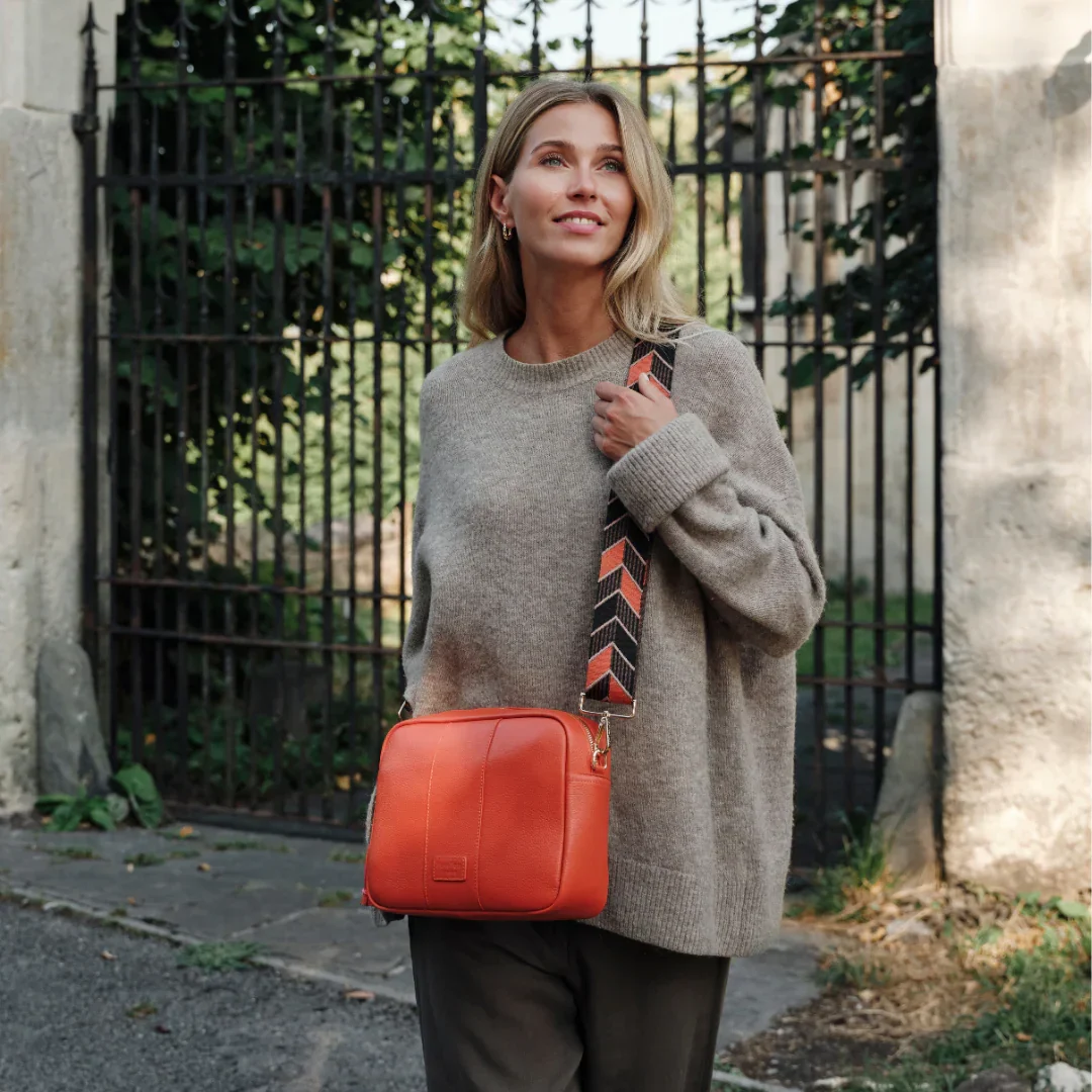 Pom Pom London City Plus Bag Orange Spice - Image 2