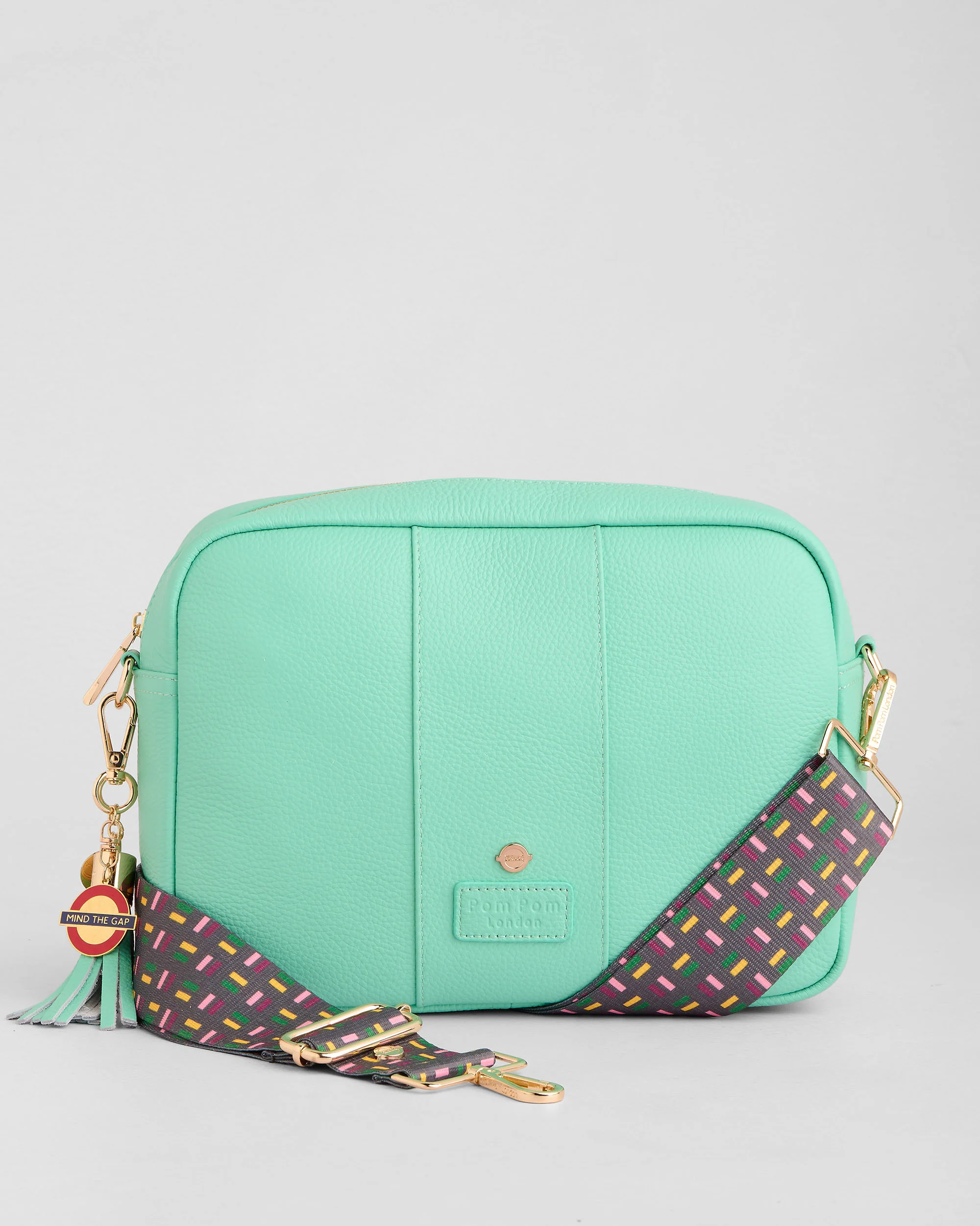Pom Pom London City Plus Bag Waterloo & City Line Aqua - Image 5