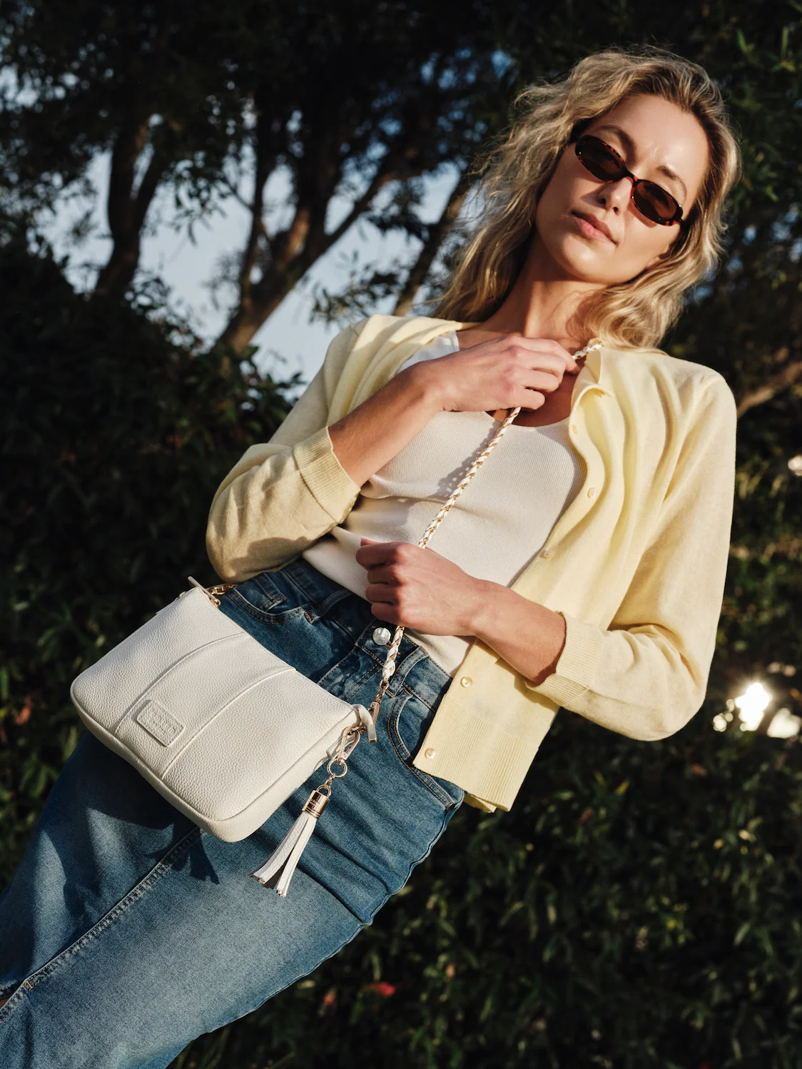 Pom Pom London City Slim Bag Bright White - Image 2