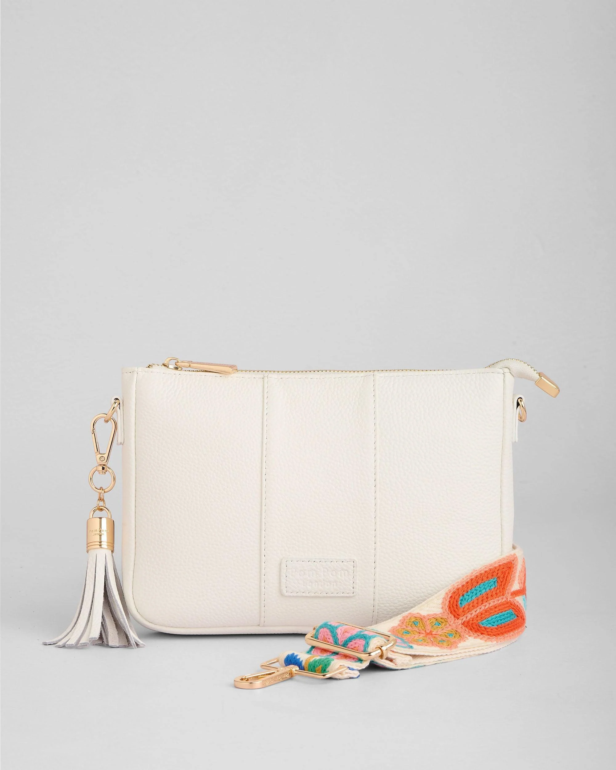 Pom Pom London City Slim Bag Bright White - Image 3
