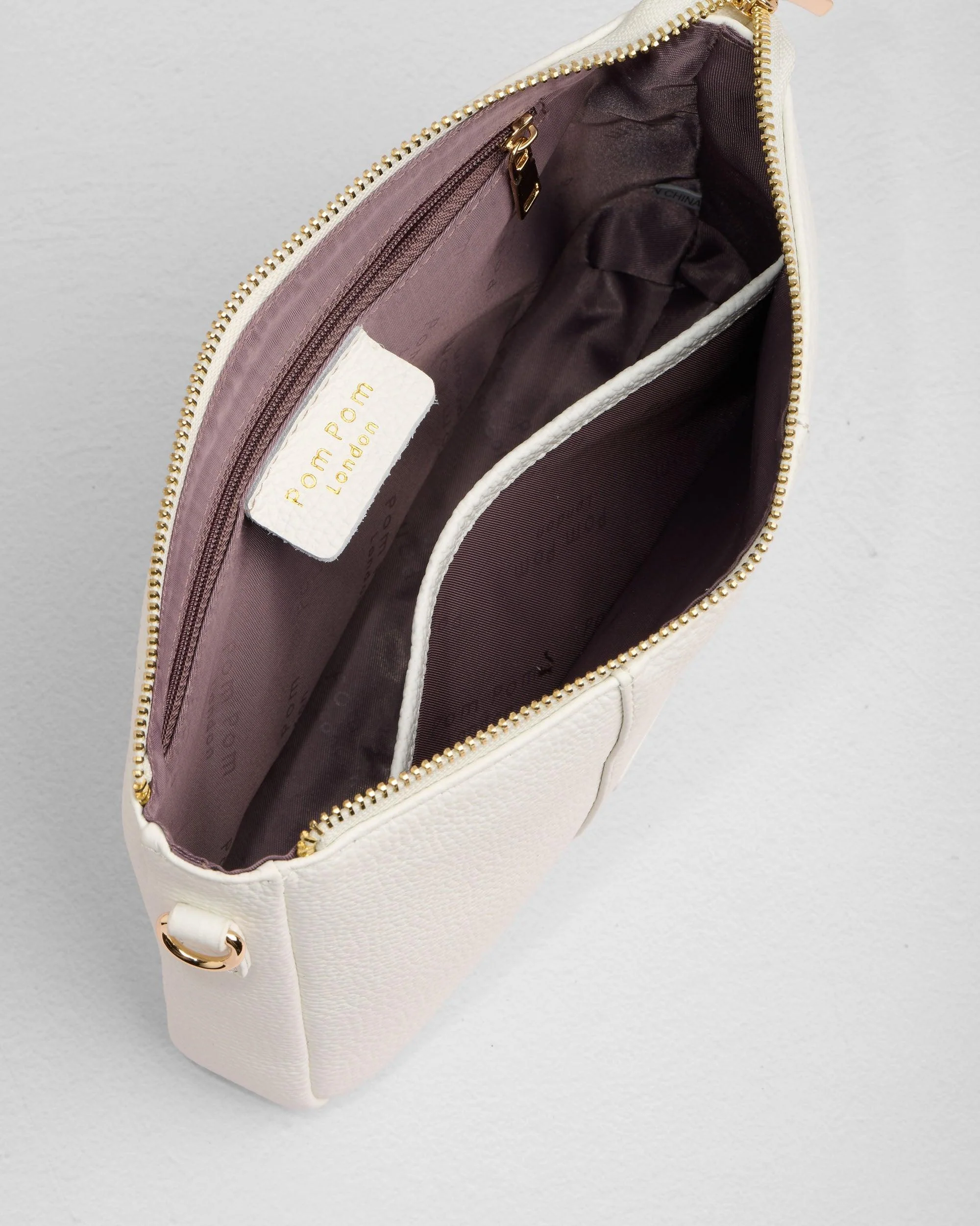 Pom Pom London City Slim Bag Bright White - Image 6